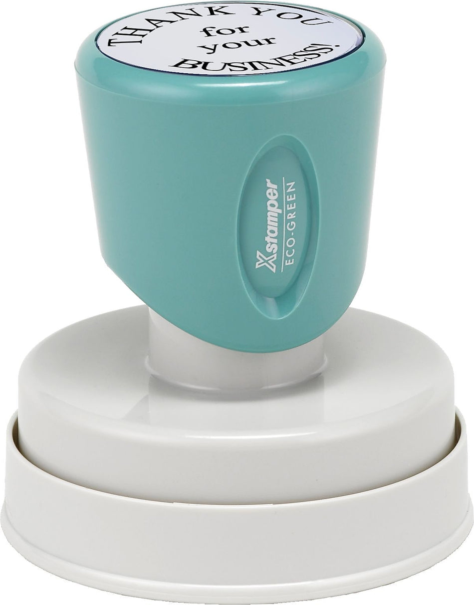 Cosco Custom X-Stamper Brand Pre-Inked Stamp, Round, 7 Lines, 1 1/8" Diameter