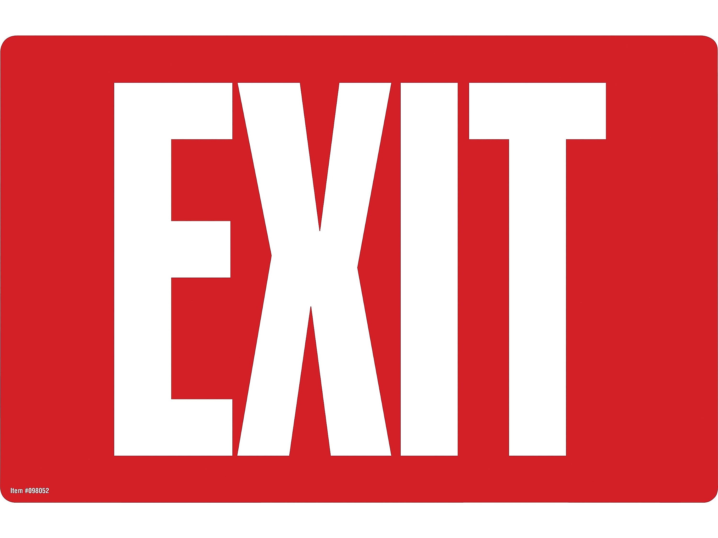 Cosco Exit Indoor Wall Sign, 12