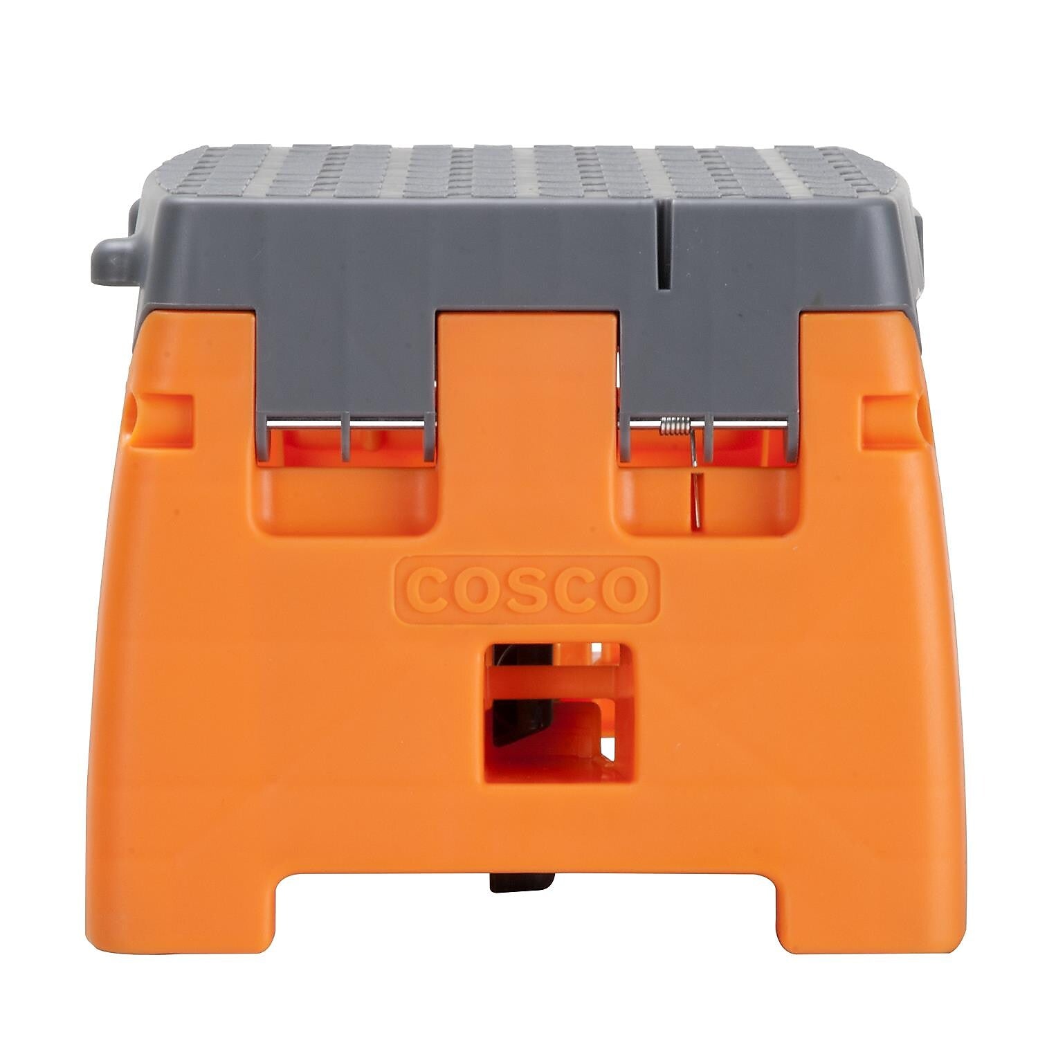 Cosco Folding Step Stool, 1-Step, 300 lb Capacity, Orange/Gray