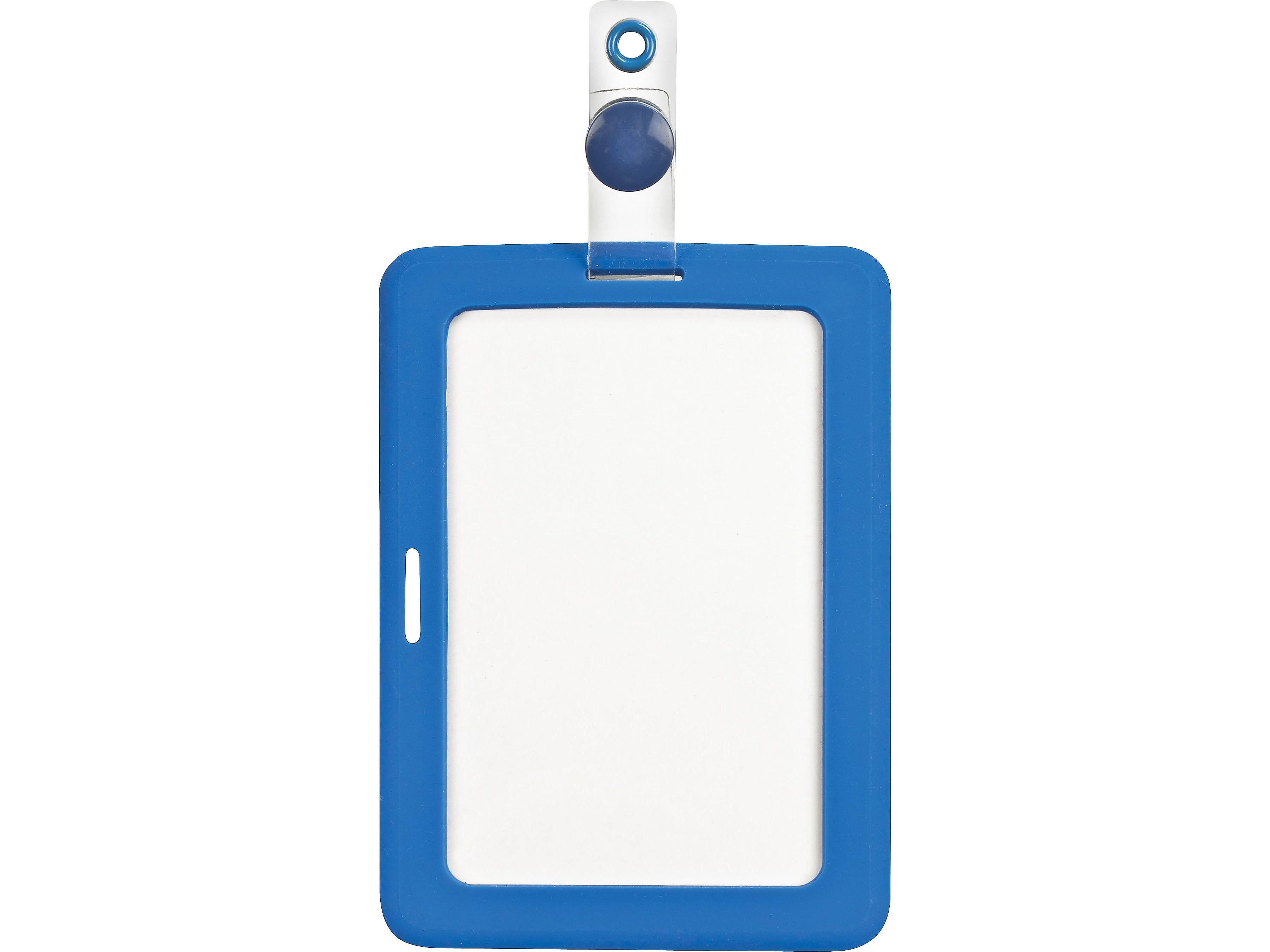 Cosco MyID ID Badge Holder, Blue/Clear