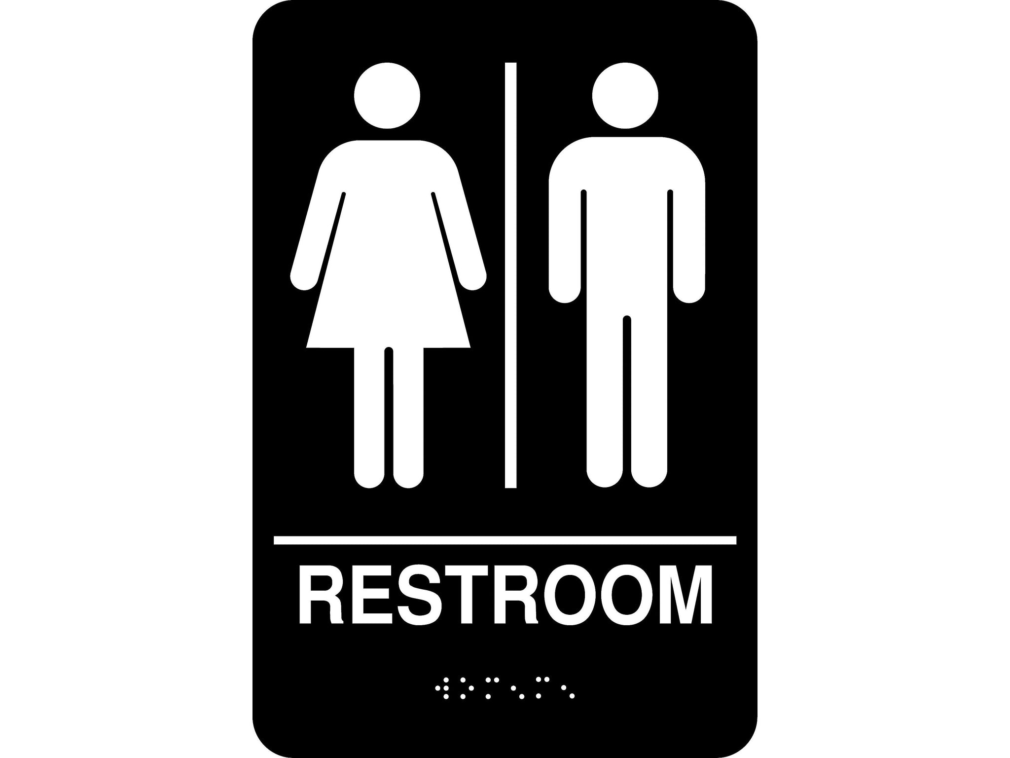 Cosco® Restroom Indoor Door Sign, 5.5
