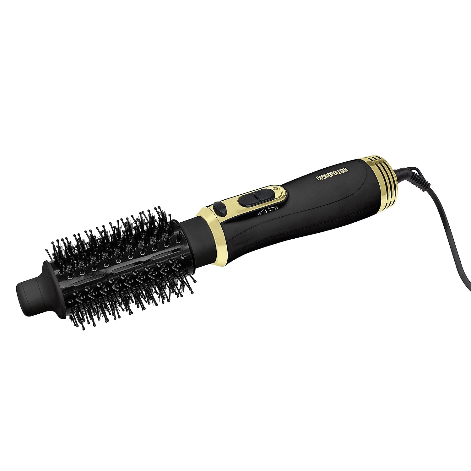 Cosmopolitan Hot Airstyler Brush, Black & Gold,
