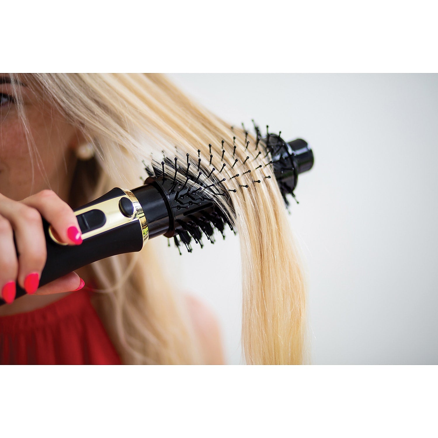 Cosmopolitan Hot Airstyler Brush, Black & Gold,