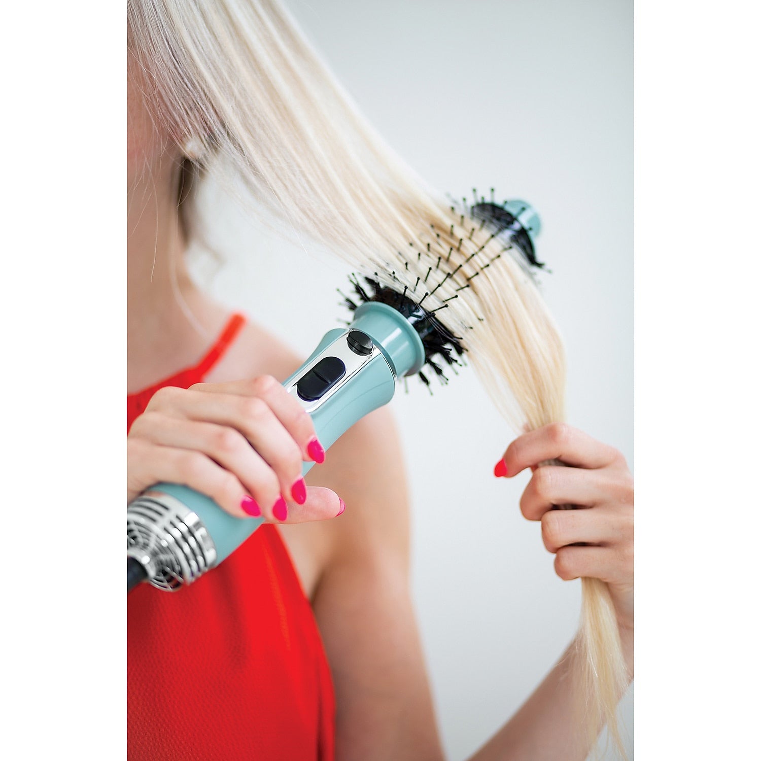 Cosmopolitan Hot Airstyler Brush, Blue & Silver,