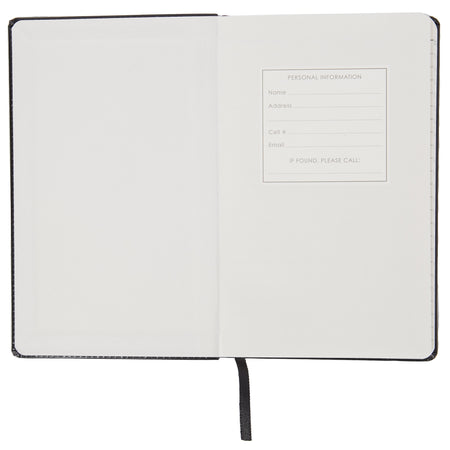 C.R. Gibson Journal, 5" x 8.25", Narrow Ruled, Black, 192 Pages