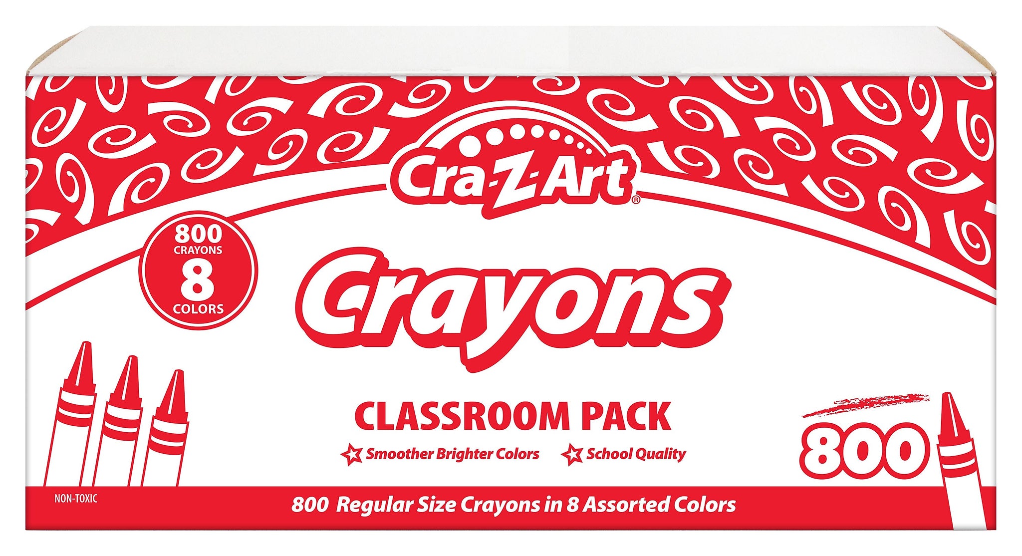 Cra-Z-Art Crayon Classroom Pack, Assorted Colors, 800/Pack