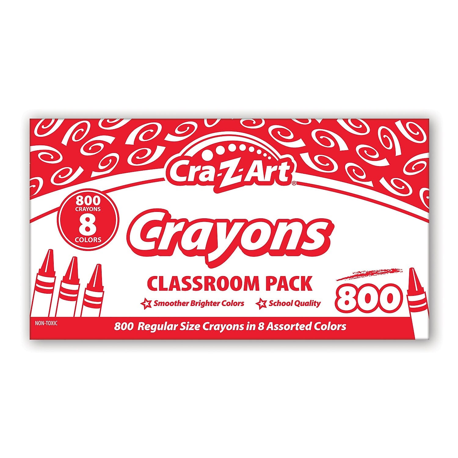 Cra-Z-Art Crayon Classroom Pack, Assorted Colors, 800/Pack
