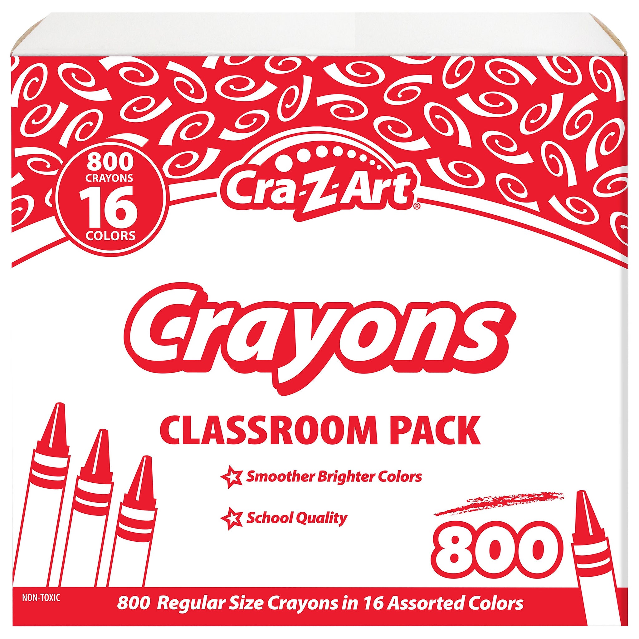Cra-Z-Art Crayon Classroom Pack, Assorted Colors, 800/Pack