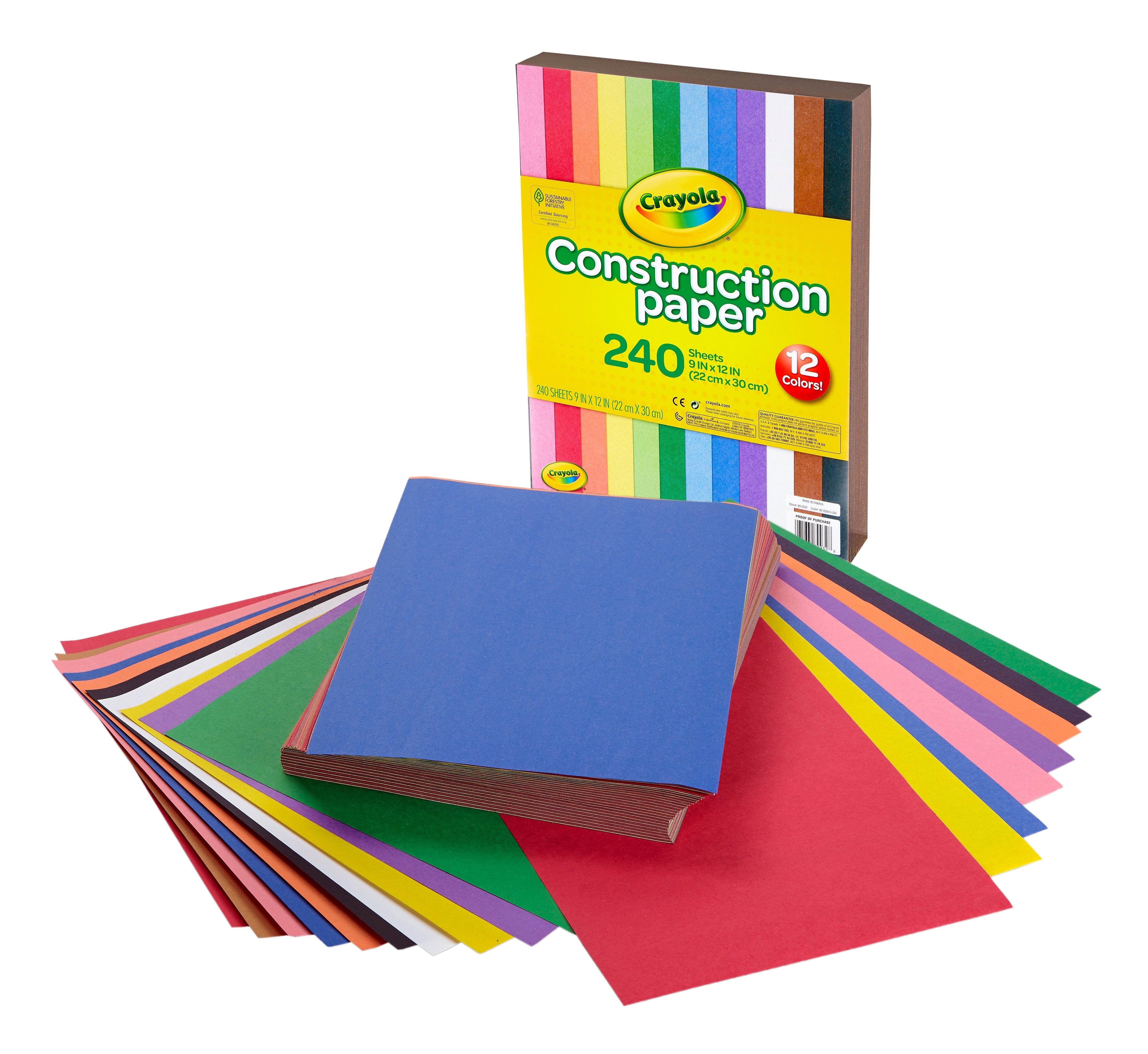 Crayola 12 Colors! Construction Paper, 12