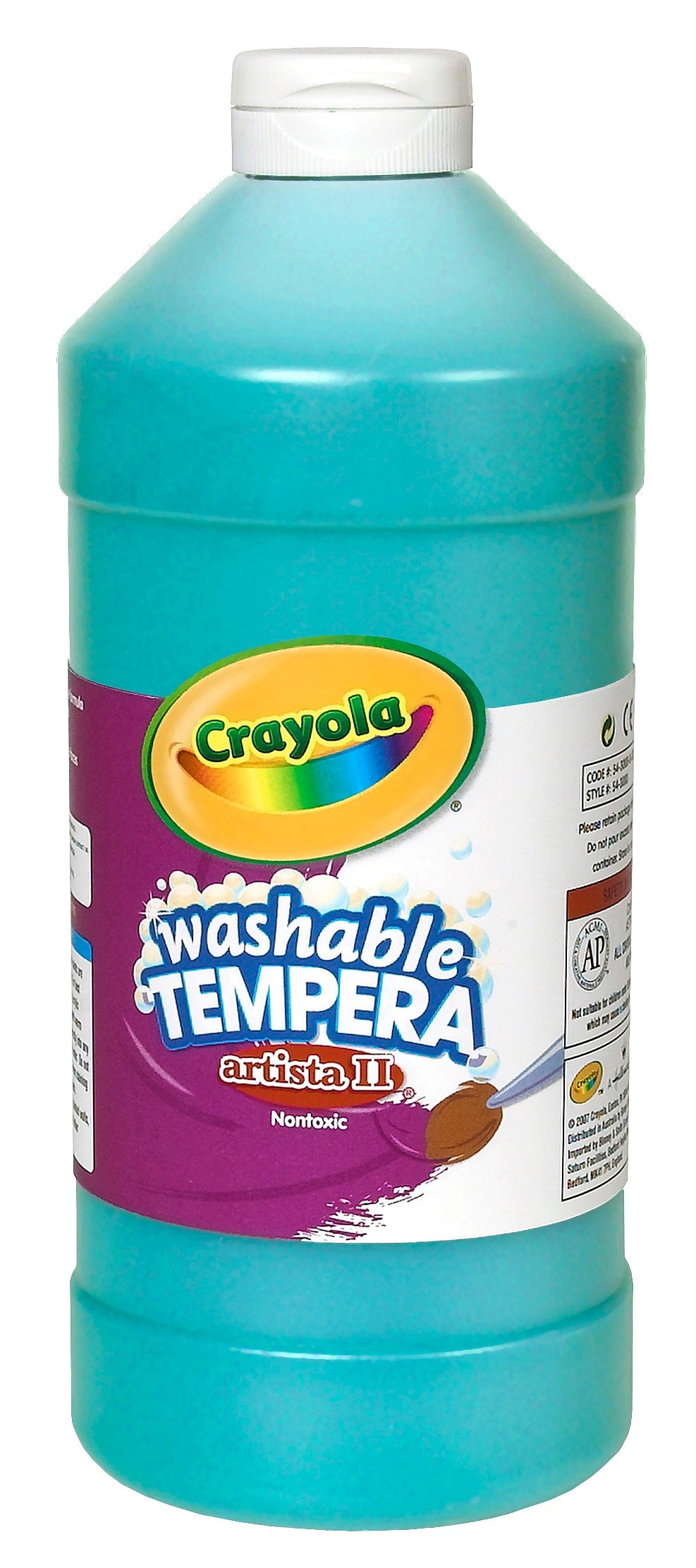 Crayola® Artista II Washable Tempera Paint 32oz Turquoise
