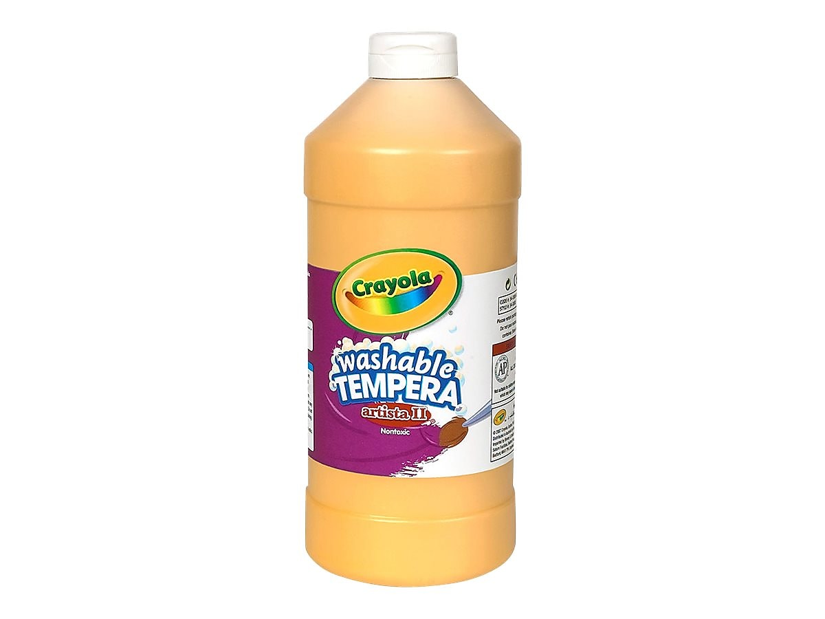 Crayola Artista II Washable Tempera Paint, Assorted, 16 oz., 12/Carton