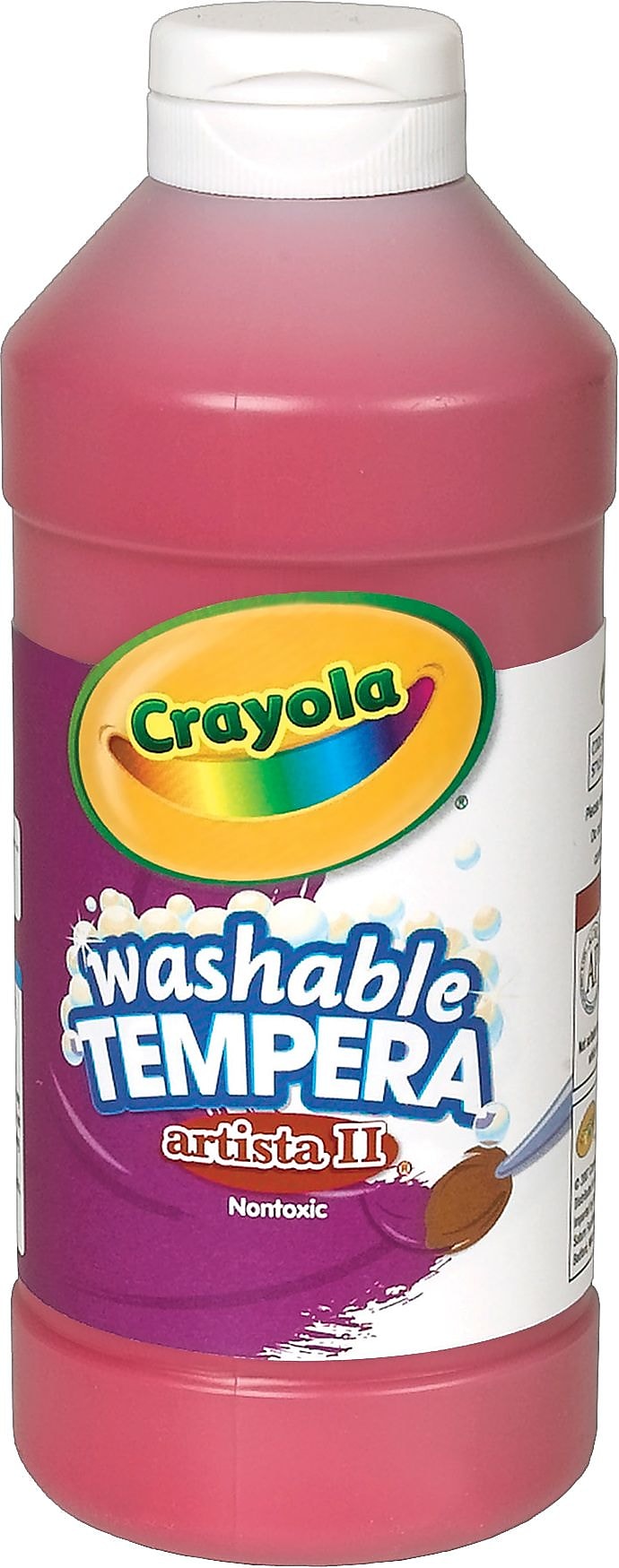 Crayola Artista II Washable Tempera Paint, Red, 16 oz.