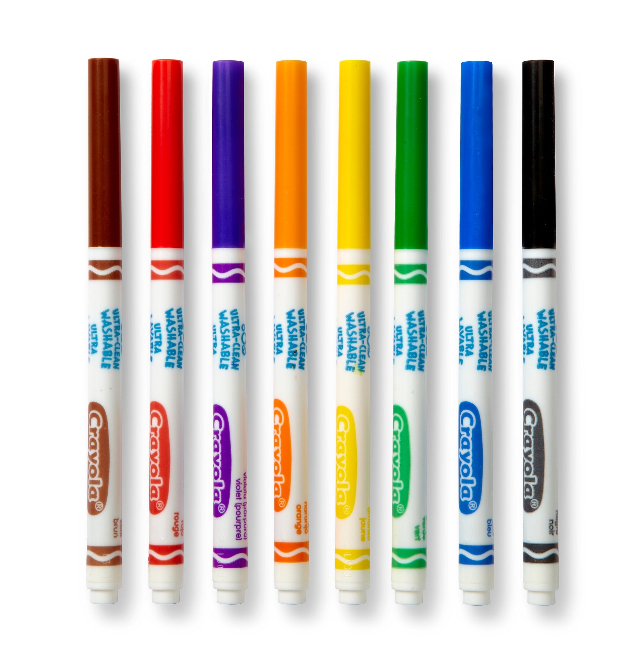 Crayola Classic Kid's Markers, Fine Point, Assorted, 8/Pack