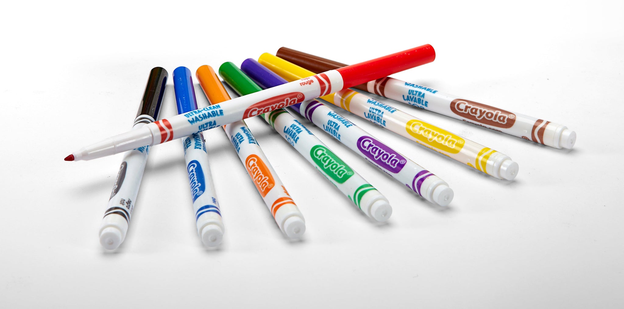 Crayola Classic Kid's Markers, Fine Point, Assorted, 8/Pack
