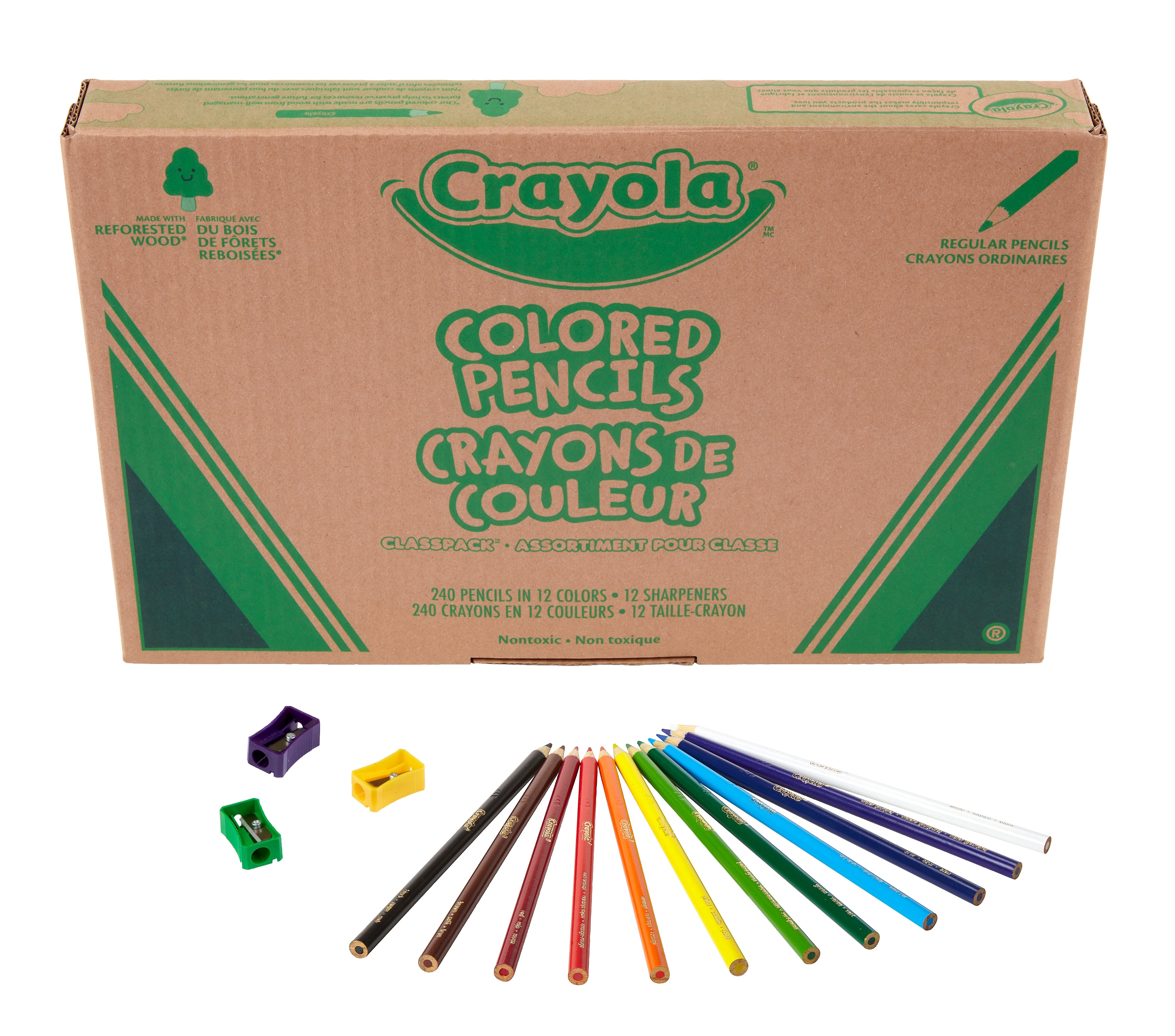 Crayola Classpack Kids' Colored Pencils, Assorted Colors, 240/Carton