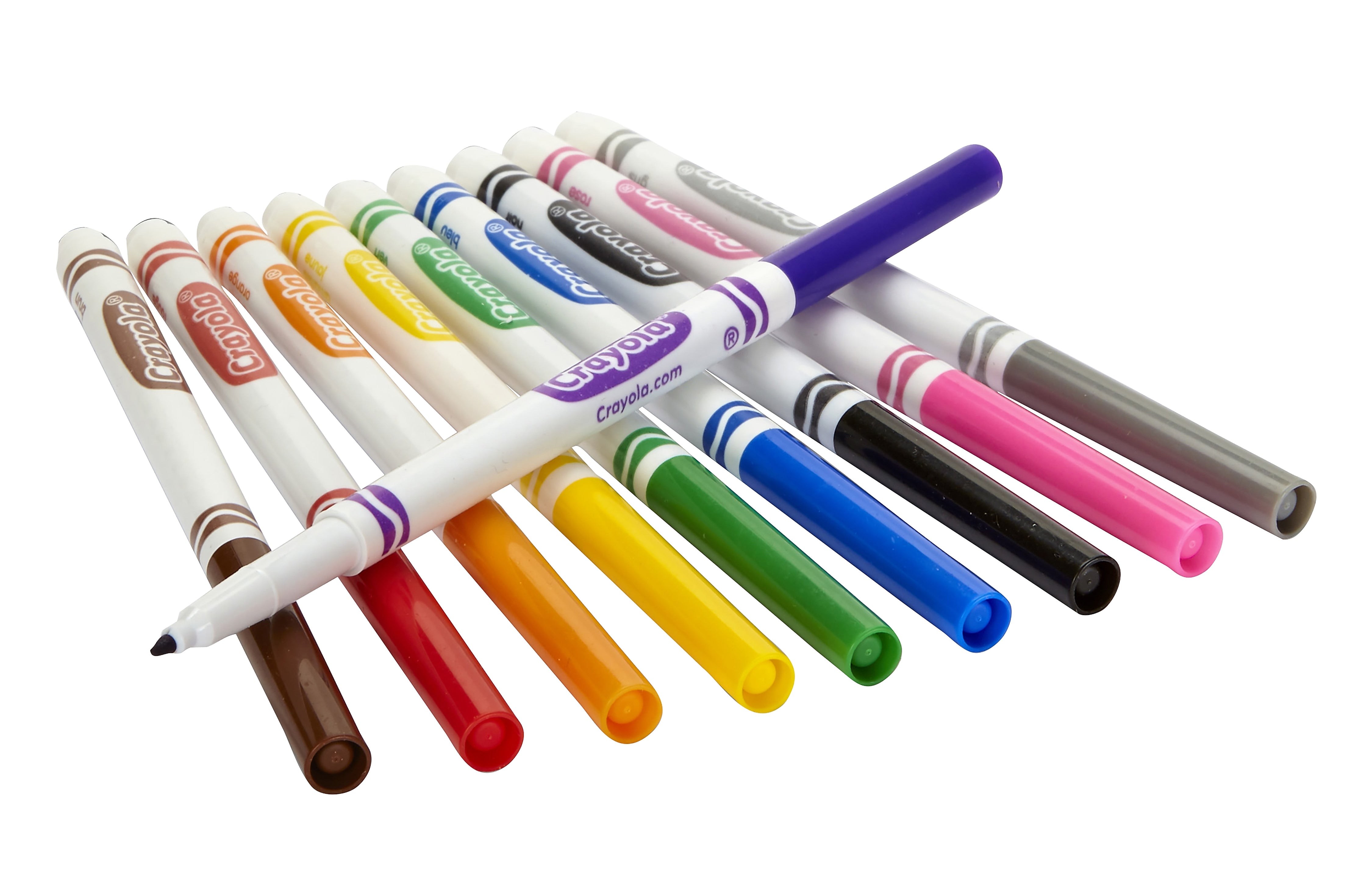 Crayola Classpack Non-Washable Markers, Fine, Assorted Colors, 200/Pack