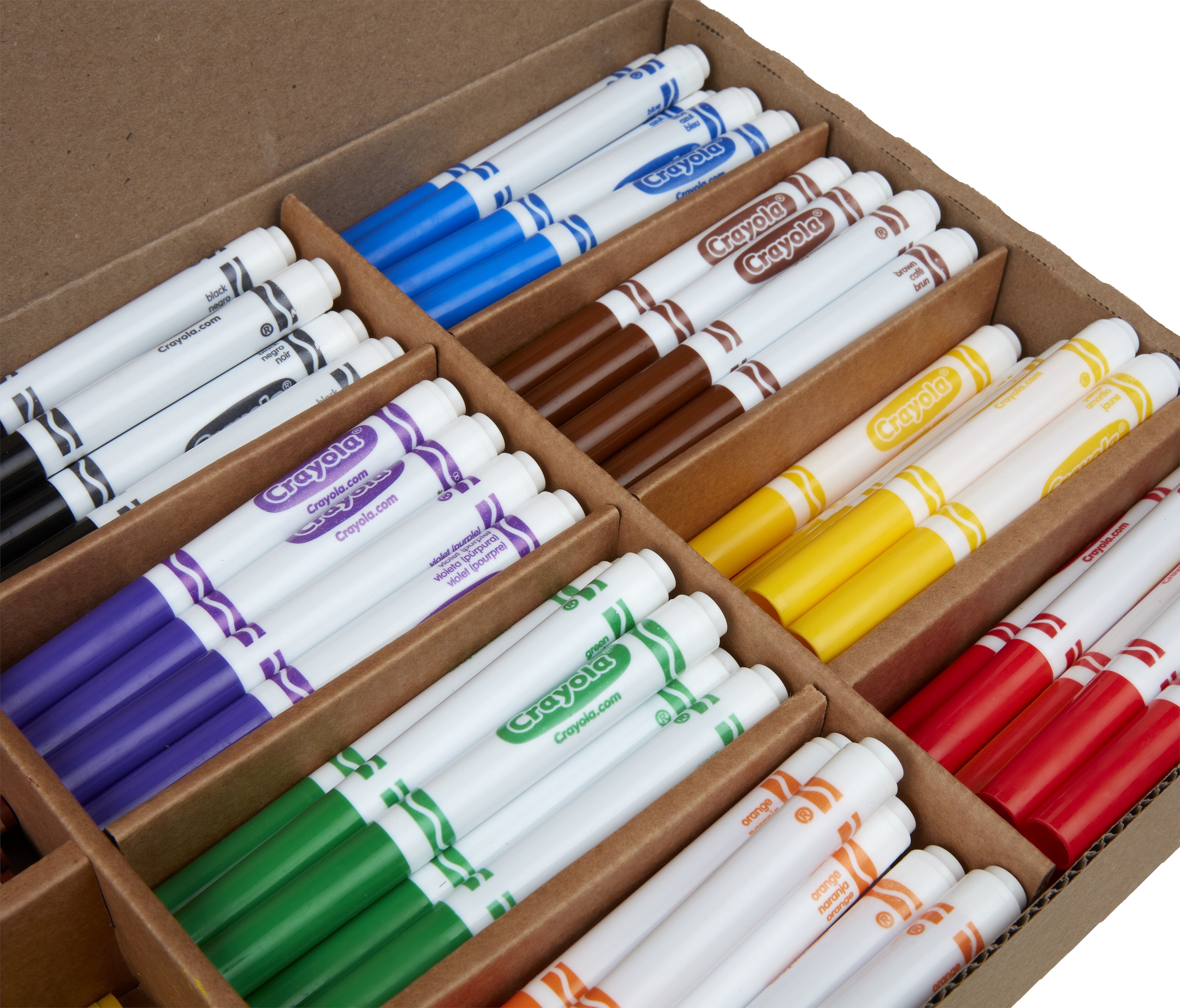 Crayola Combo Classpack Kids' Crayon/Marker Set, Broad, Assorted Colors, 256/Carton