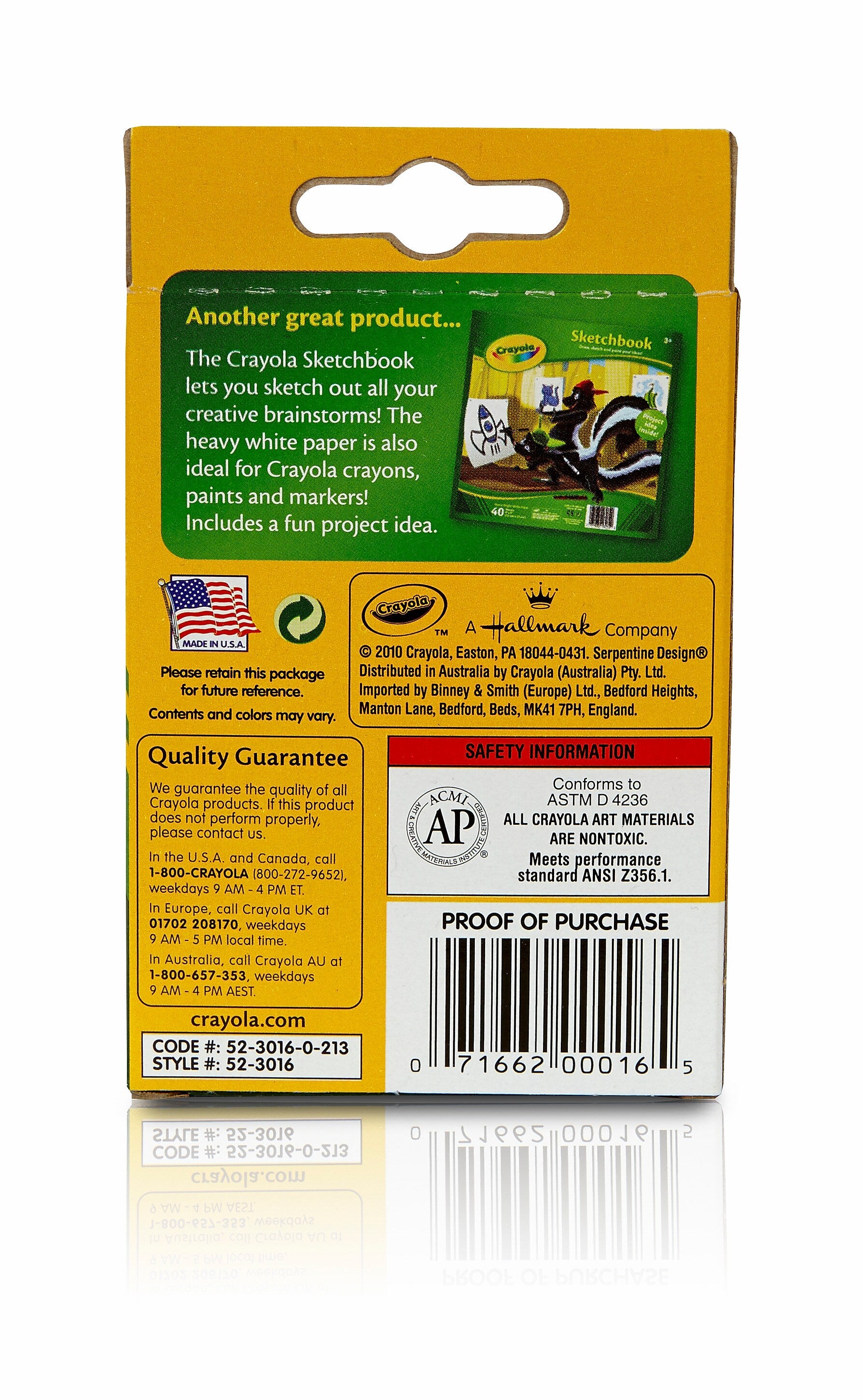 Crayola Crayons Assorted Colors, 16/Box