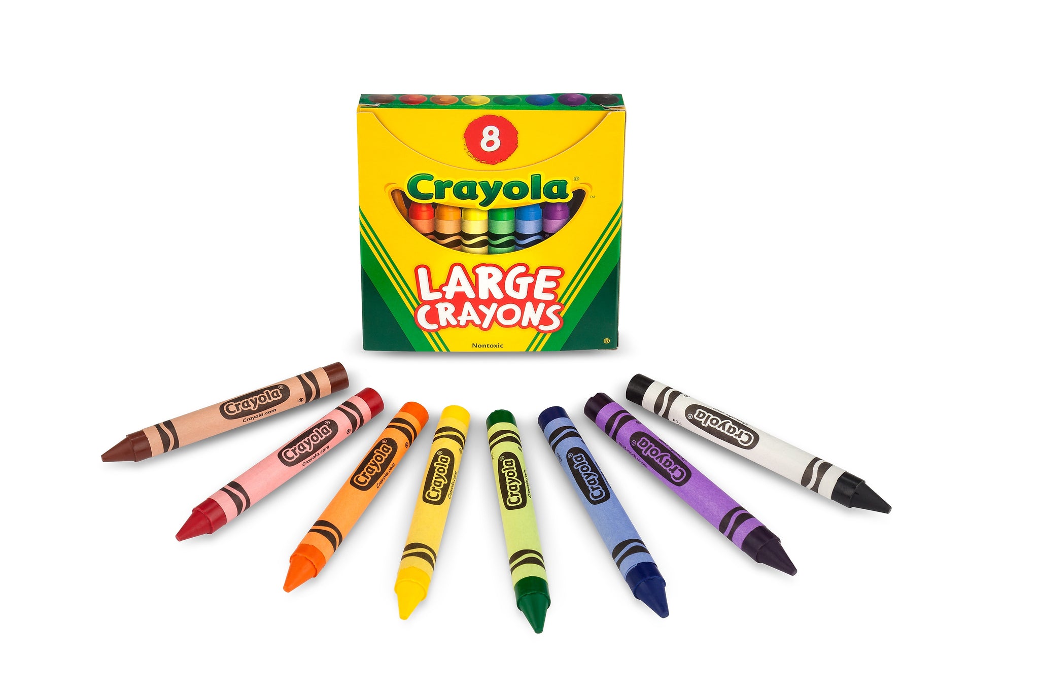 Crayola Crayons, Large Size, Assorted Colors, 8/Box