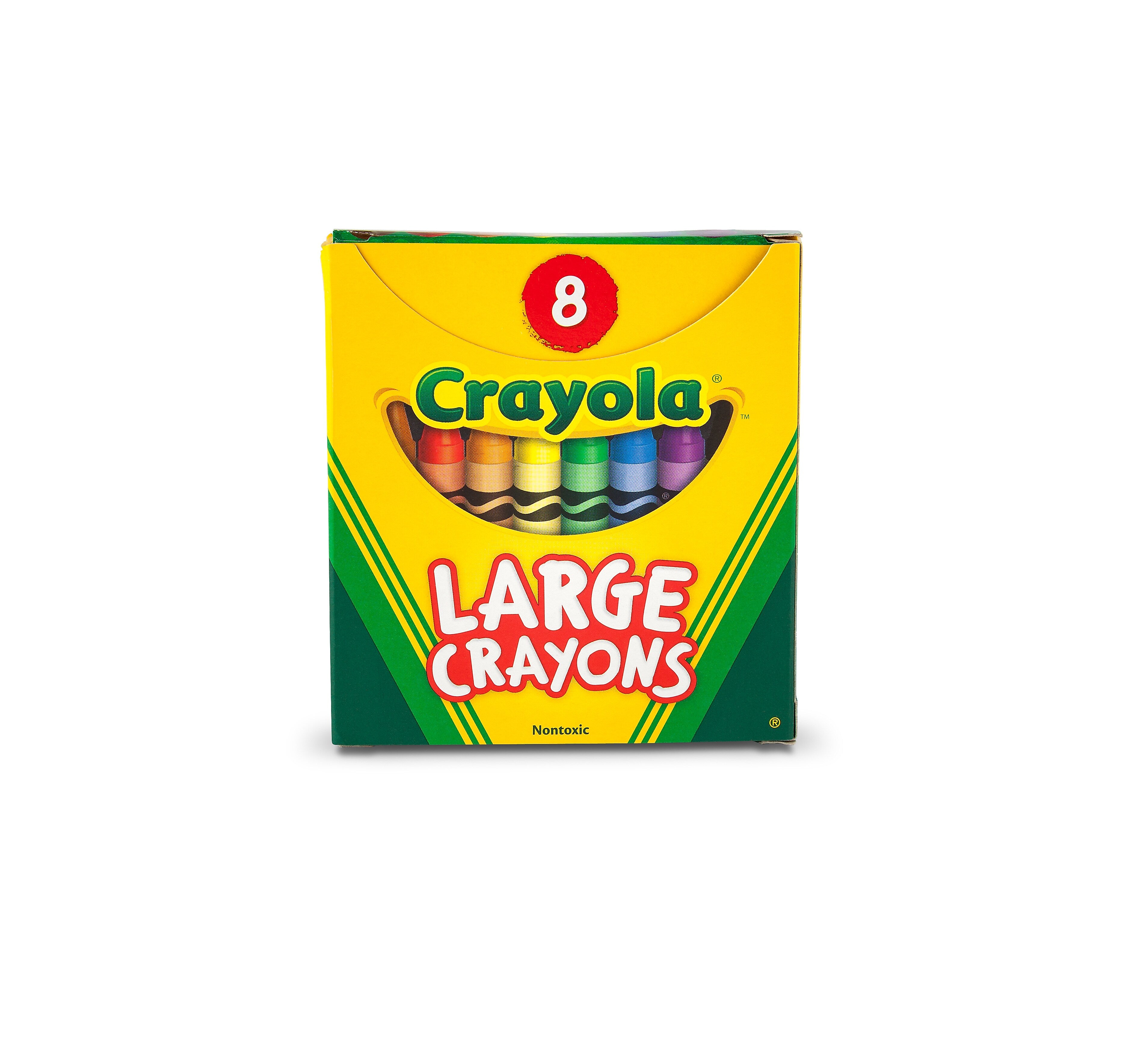 Crayola Crayons, Large Size, Assorted Colors, 8/Box