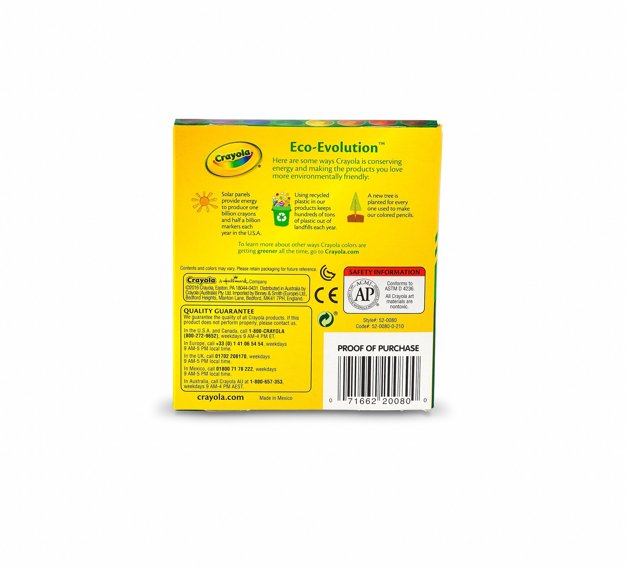 Crayola Crayons, Large Size, Assorted Colors, 8/Box