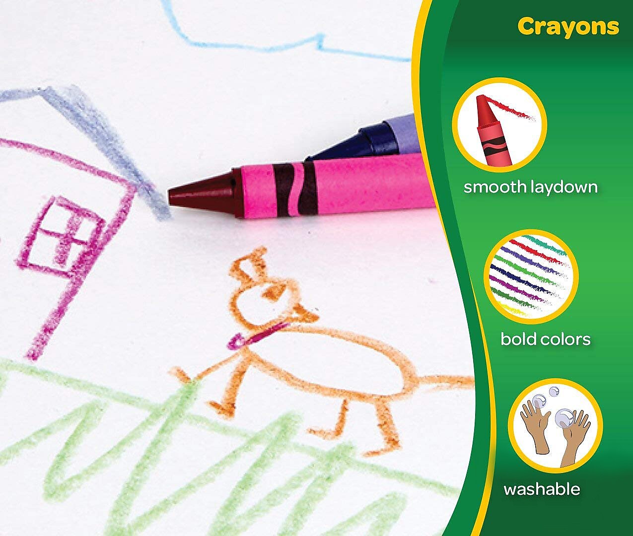 Crayola Crayons Peggable Assorted Colors, 8 Per Box