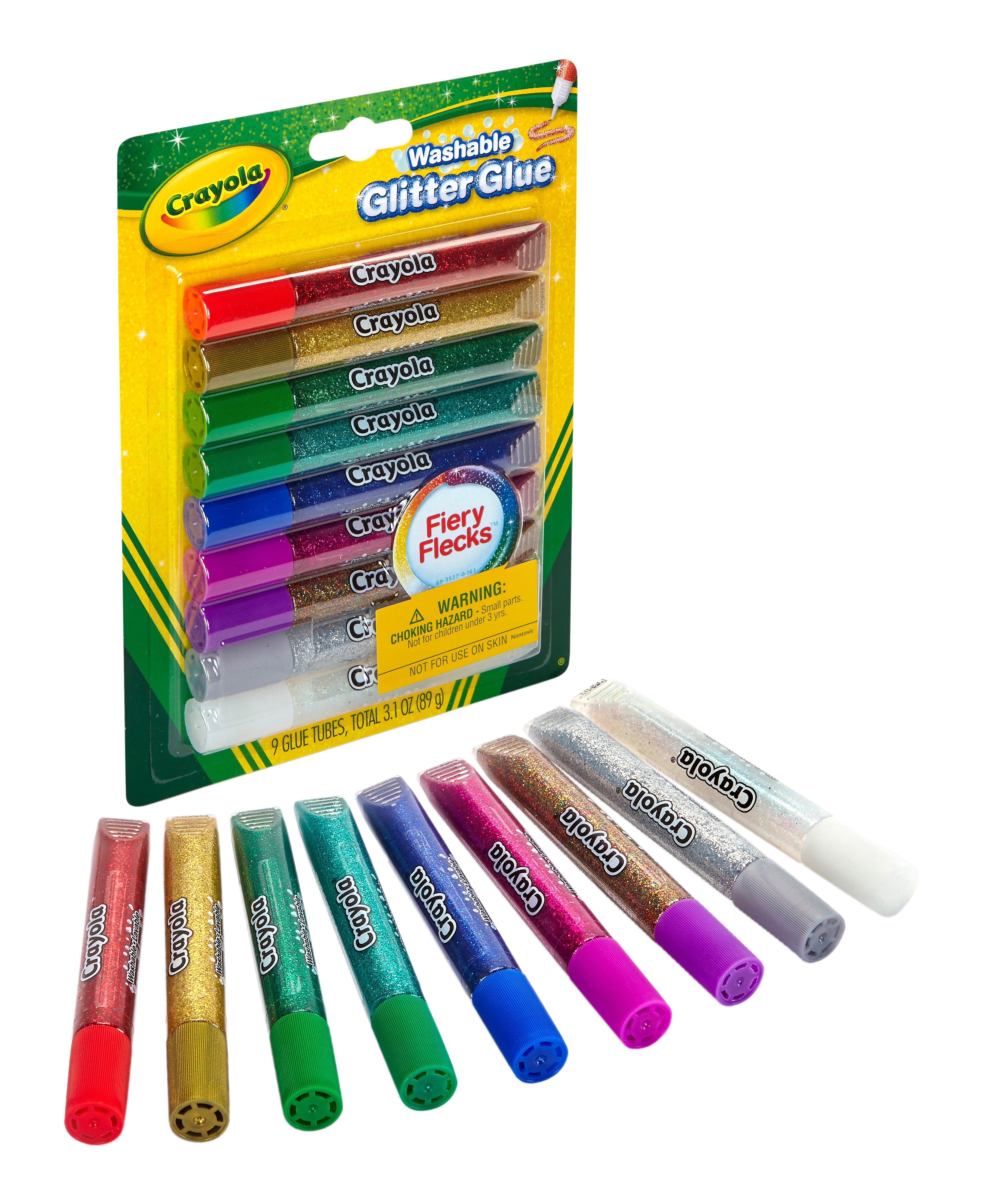 Crayola Glitter WashableRemovable Craft Glue, 0.35 oz., White