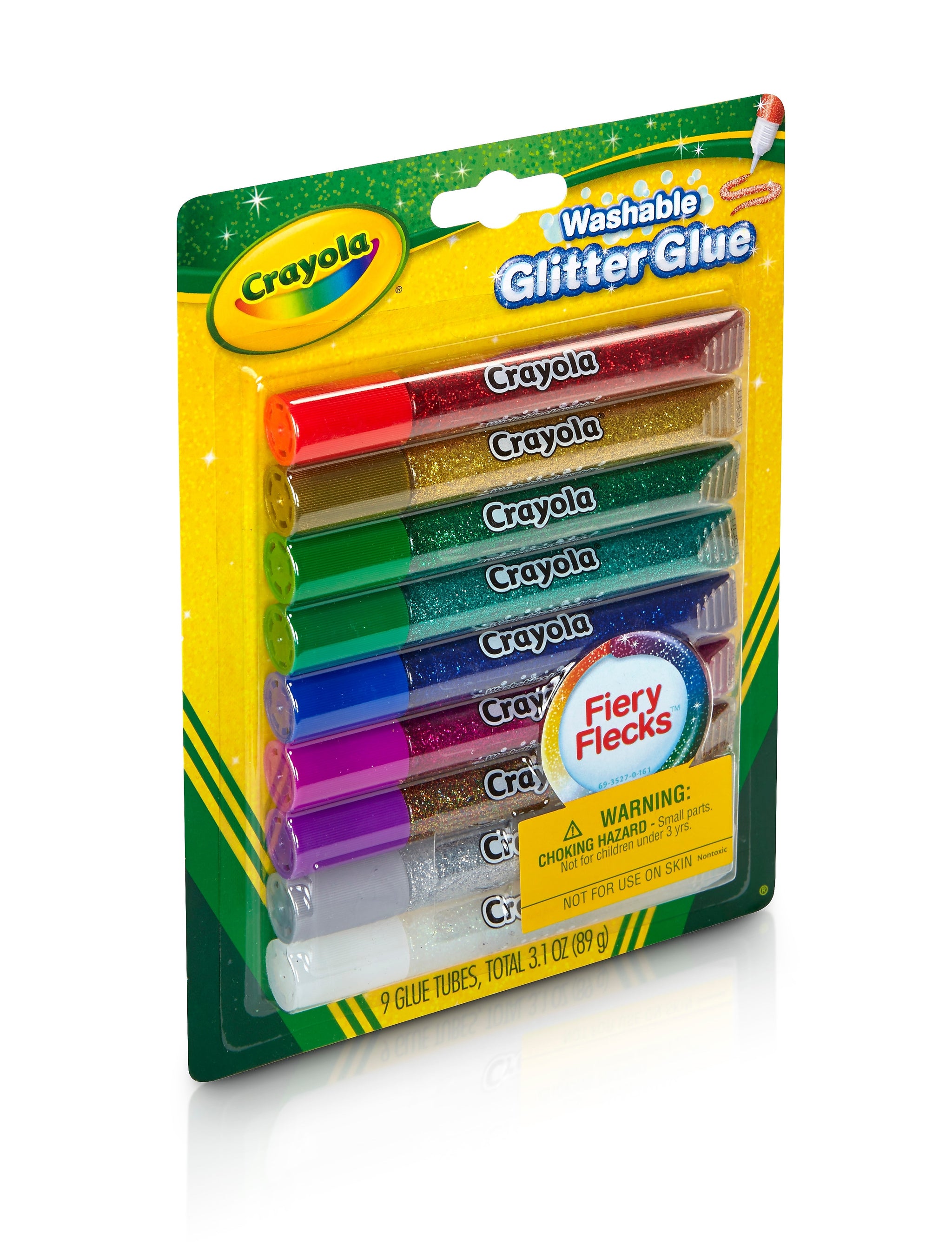 Crayola Glitter WashableRemovable Craft Glue, 0.35 oz., White