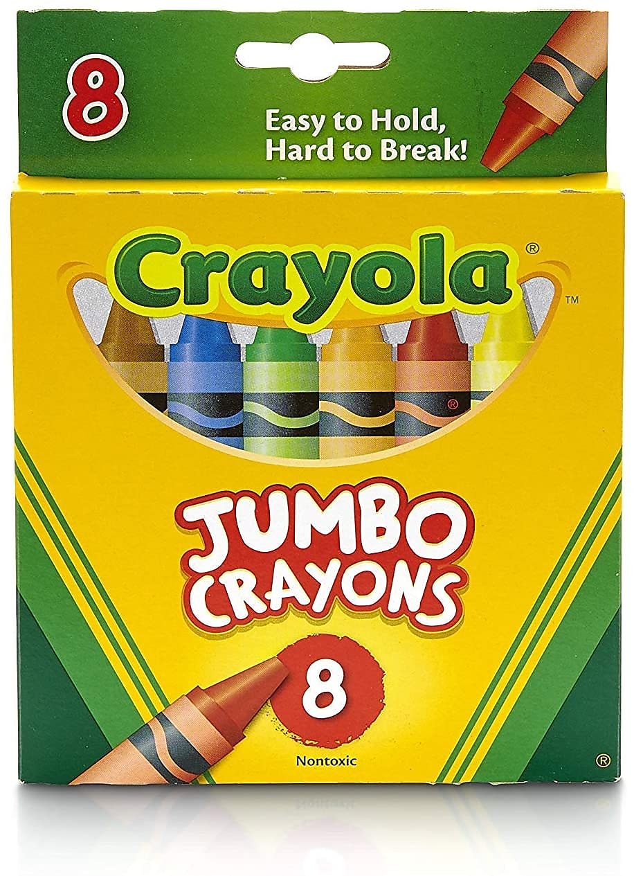 Crayola Jumbo Kid's Crayons, Assorted Colors, 8/Box