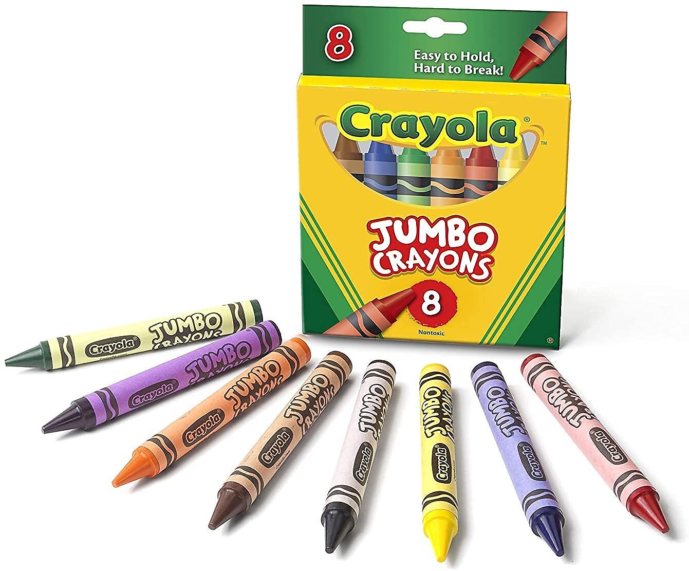 Crayola Jumbo Kid's Crayons, Assorted Colors, 8/Box