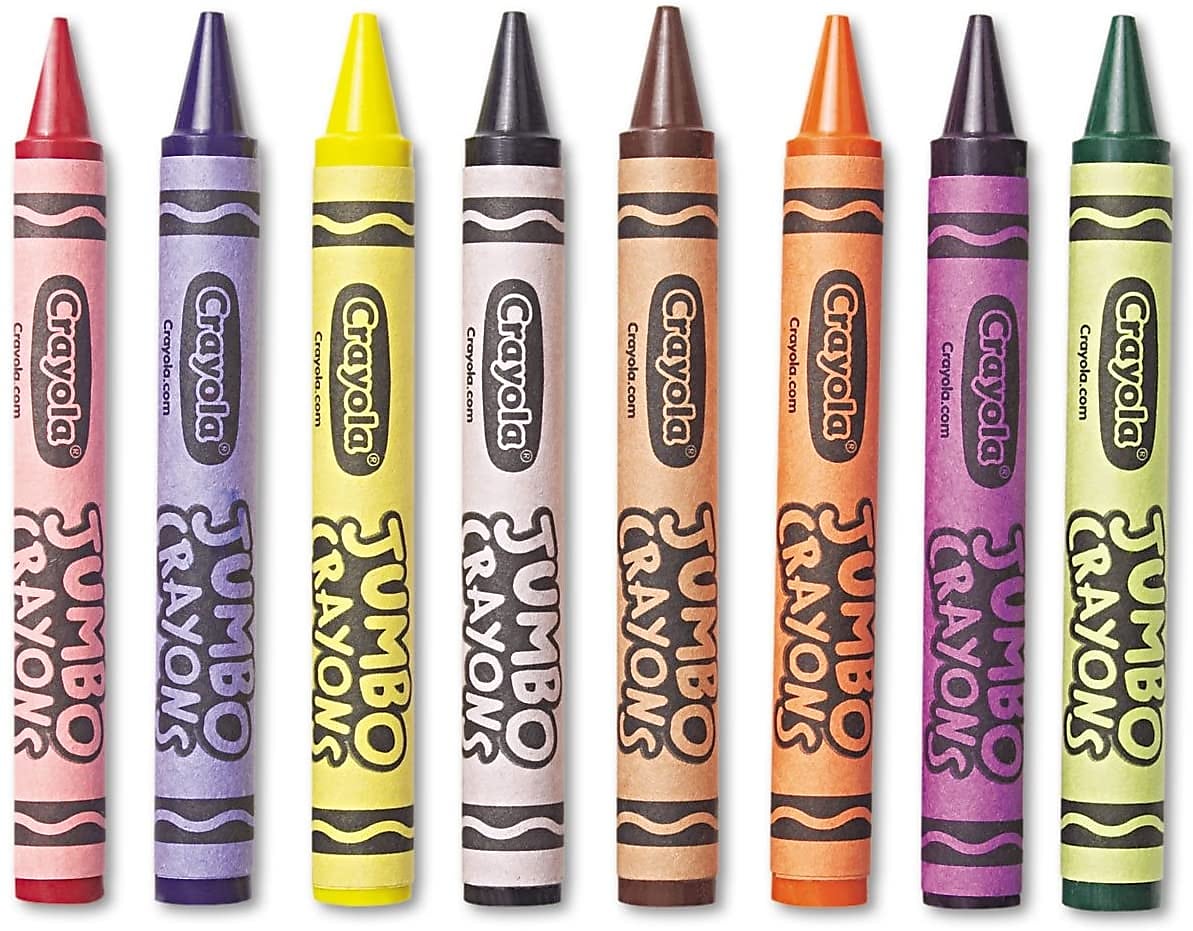 Crayola Jumbo Kid's Crayons, Assorted Colors, 8/Box