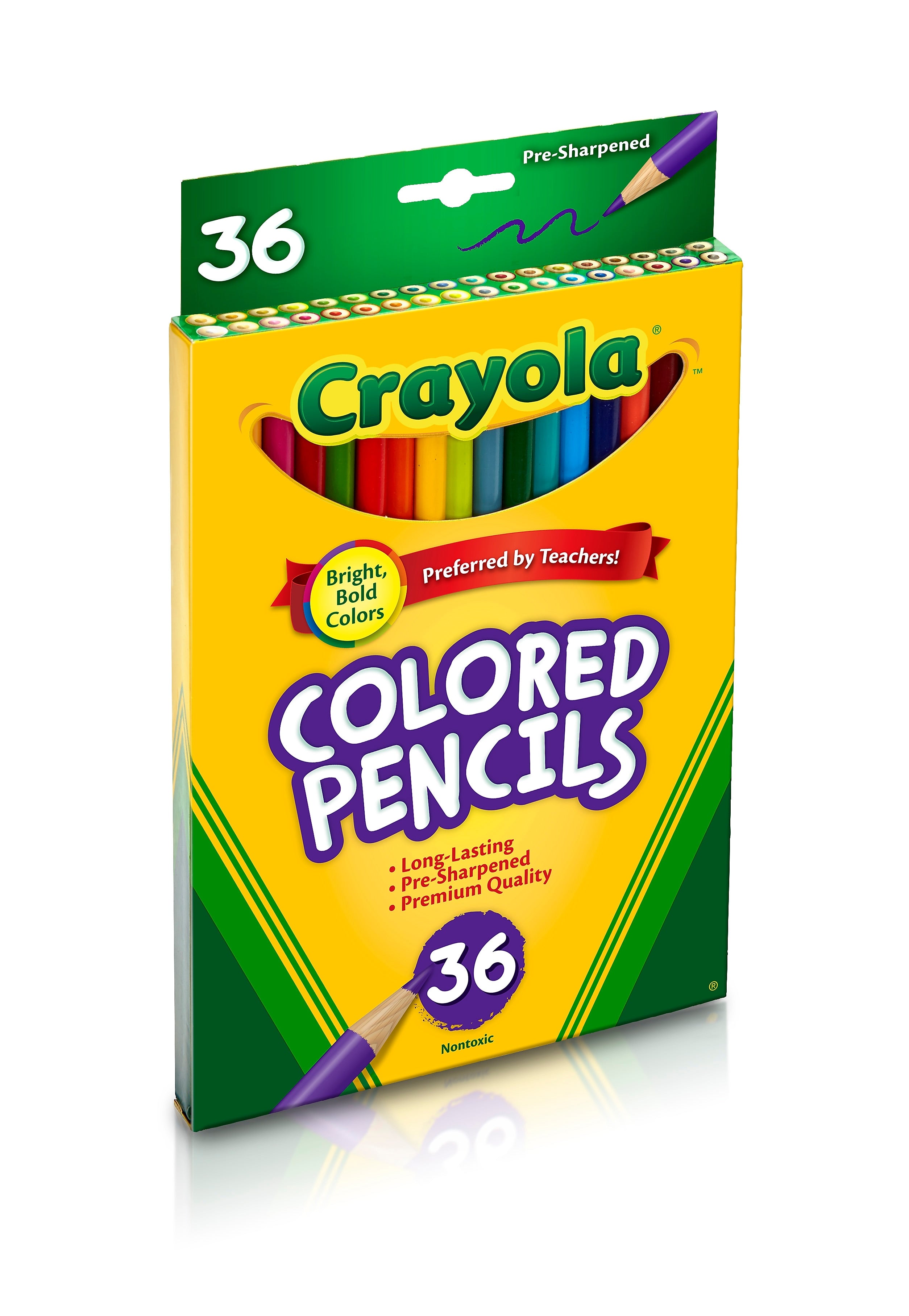 Crayola Kids' Colored Pencil Set, Assorted Colors, 36 Pencils/Pack