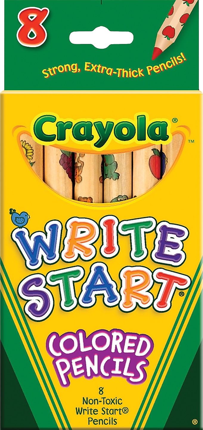 Crayola Kids' Write Start Colored Pencils, Multicolor, 8/Box