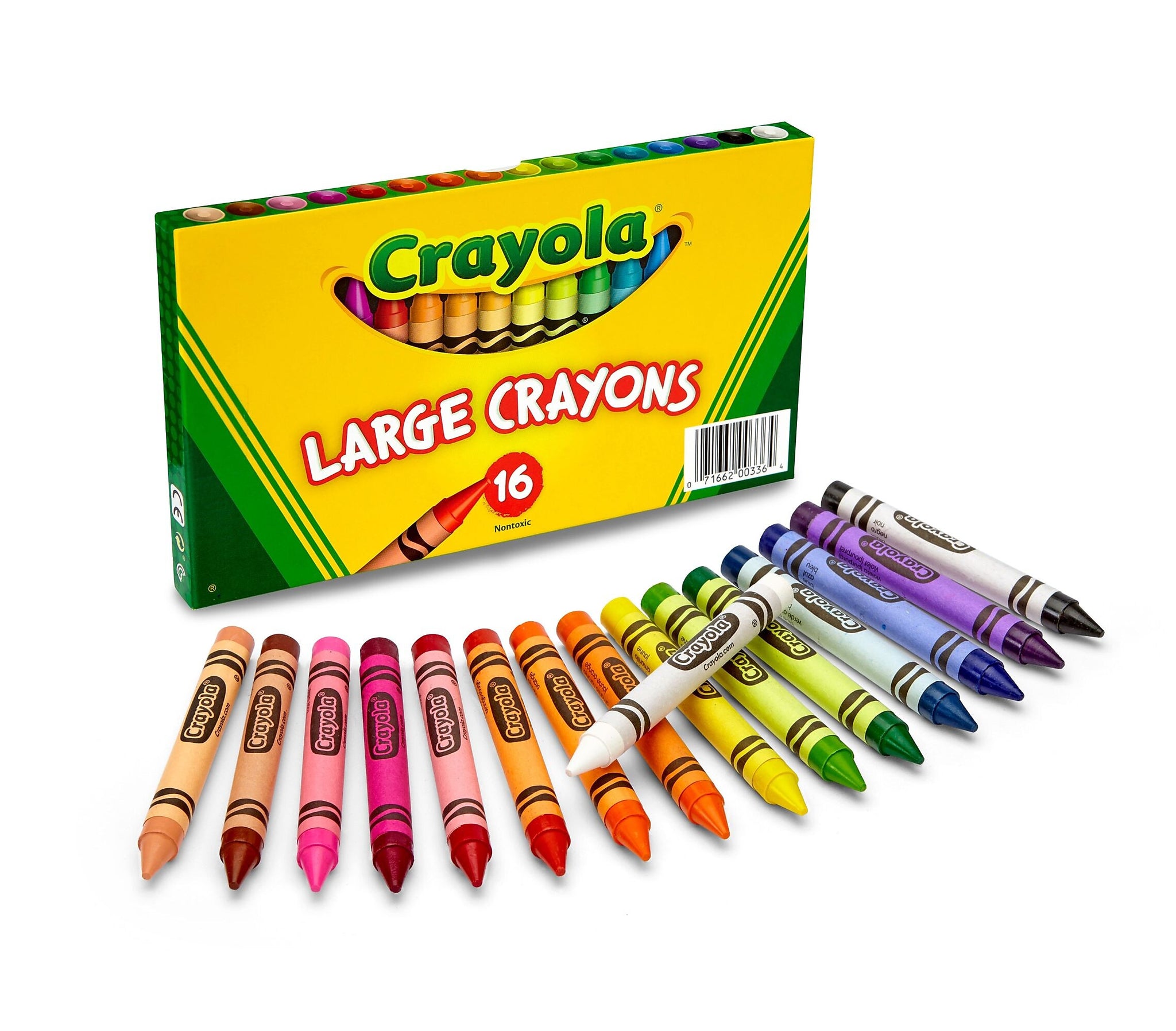 Crayola Large Crayons, Assorted Colors,16 Per Box