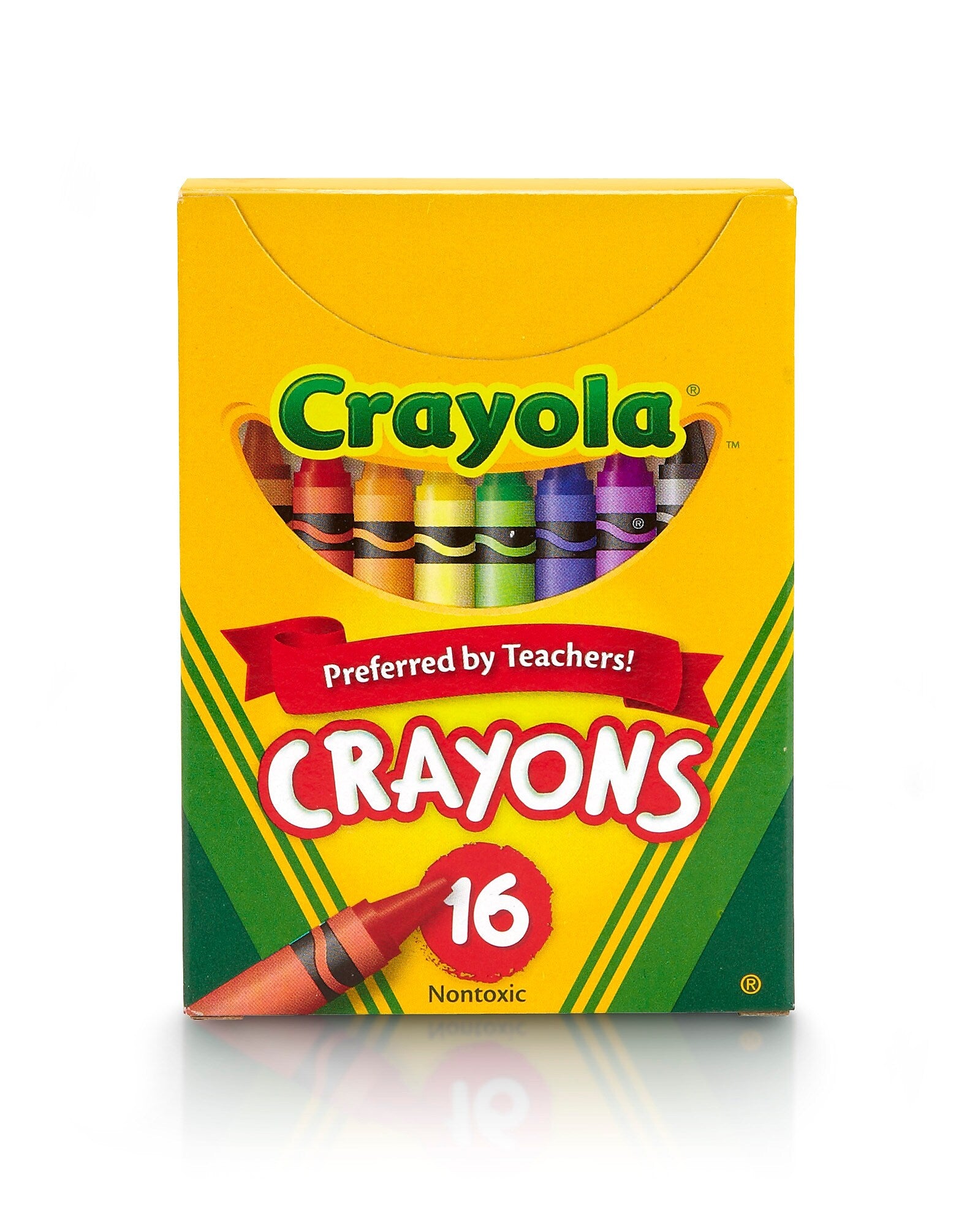 Crayola Non-Peggable Crayons, Assorted Colors, 16 Per Box
