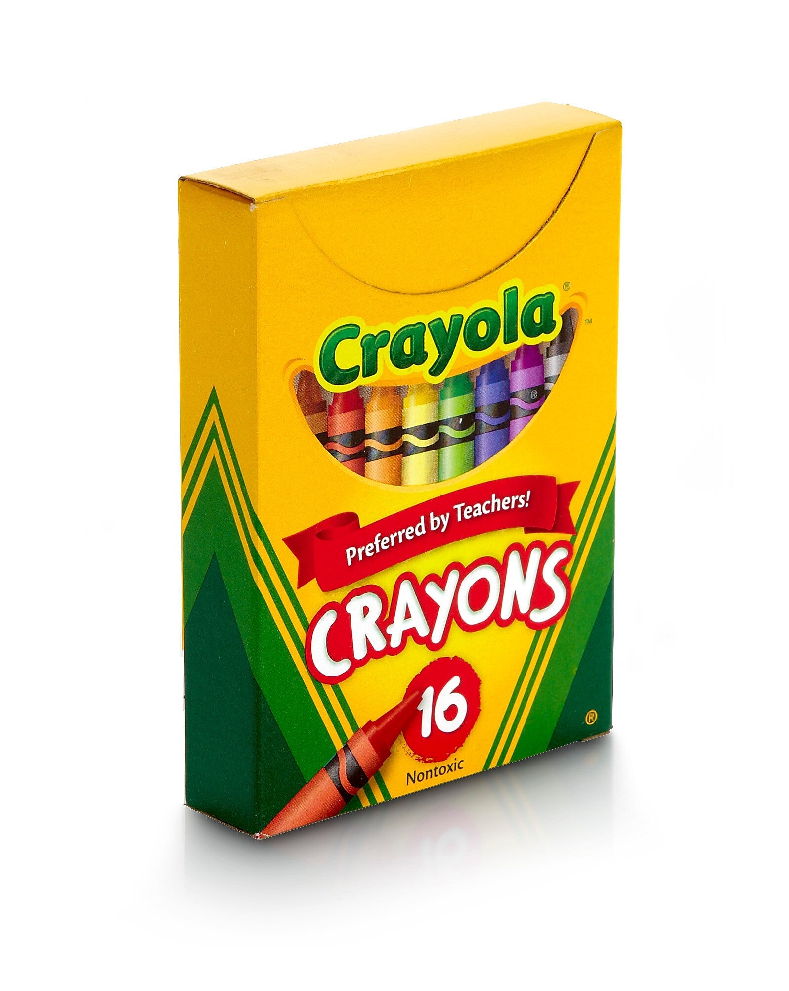 Crayola Non-Peggable Crayons, Assorted Colors, 16 Per Box