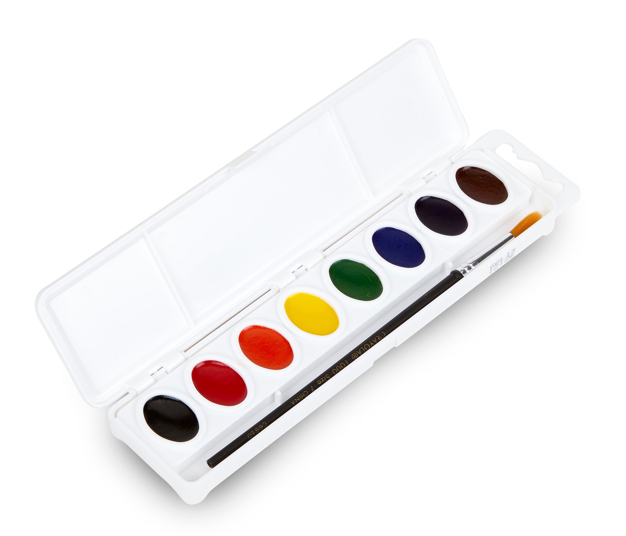 Crayola Oval-Pan Watercolor Mixing Set, Matte Finish, Assorted Colors, 8/Set