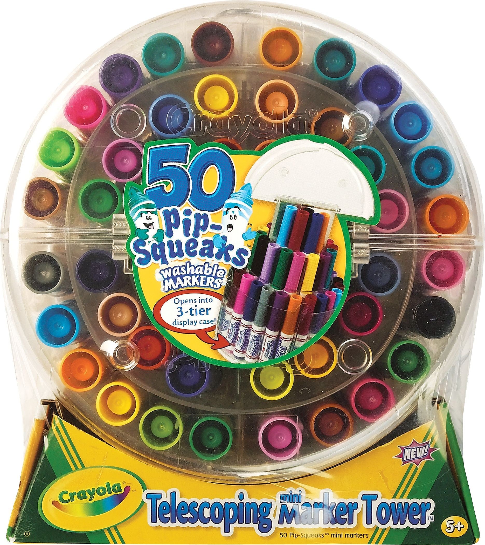 Crayola Pip-Squeaks Markers, Telescoping Marker Tower, 50/Count