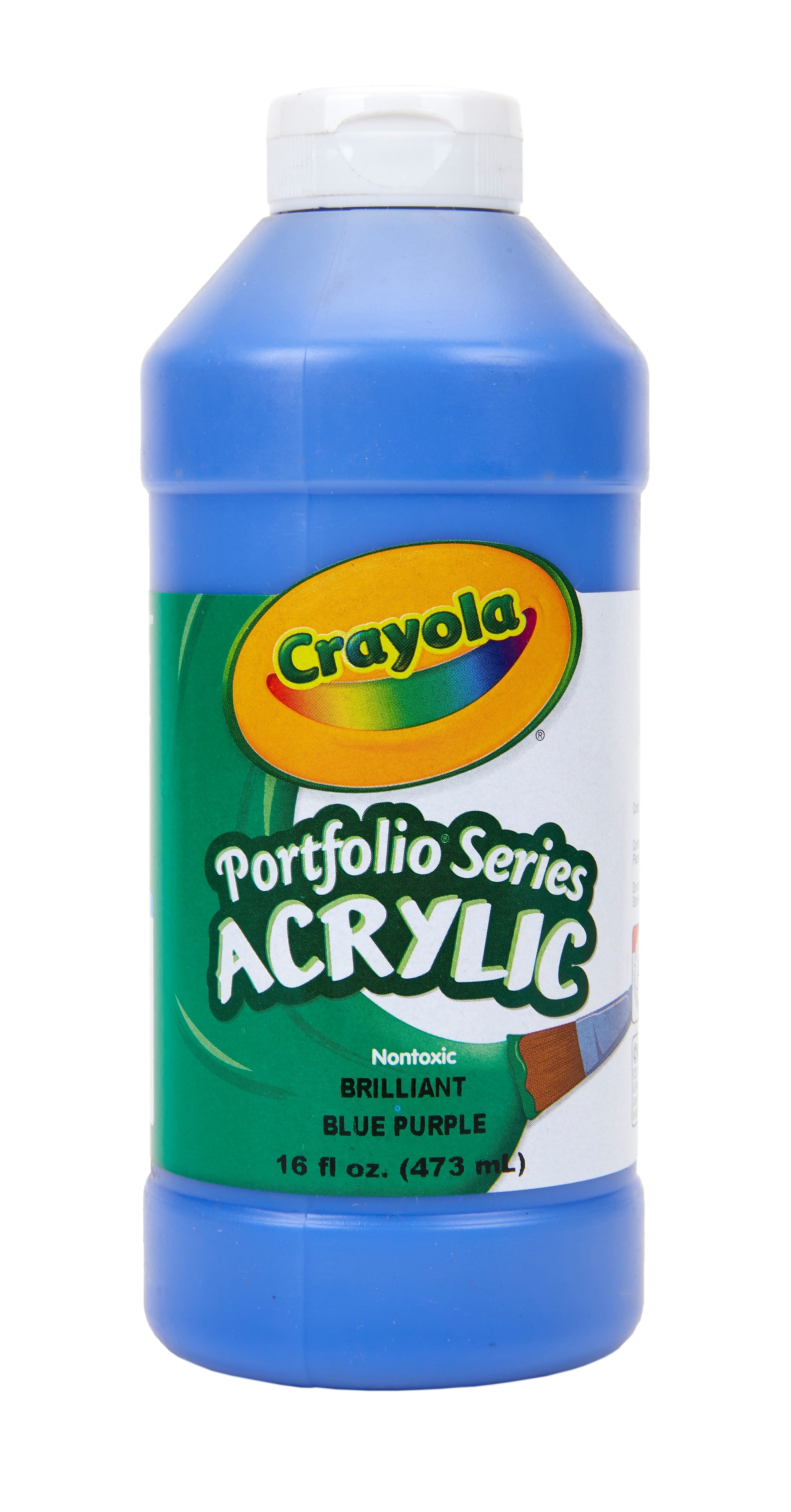 Crayola Portfolio Acrylic Paint, Brilliant Blue, 16 oz.