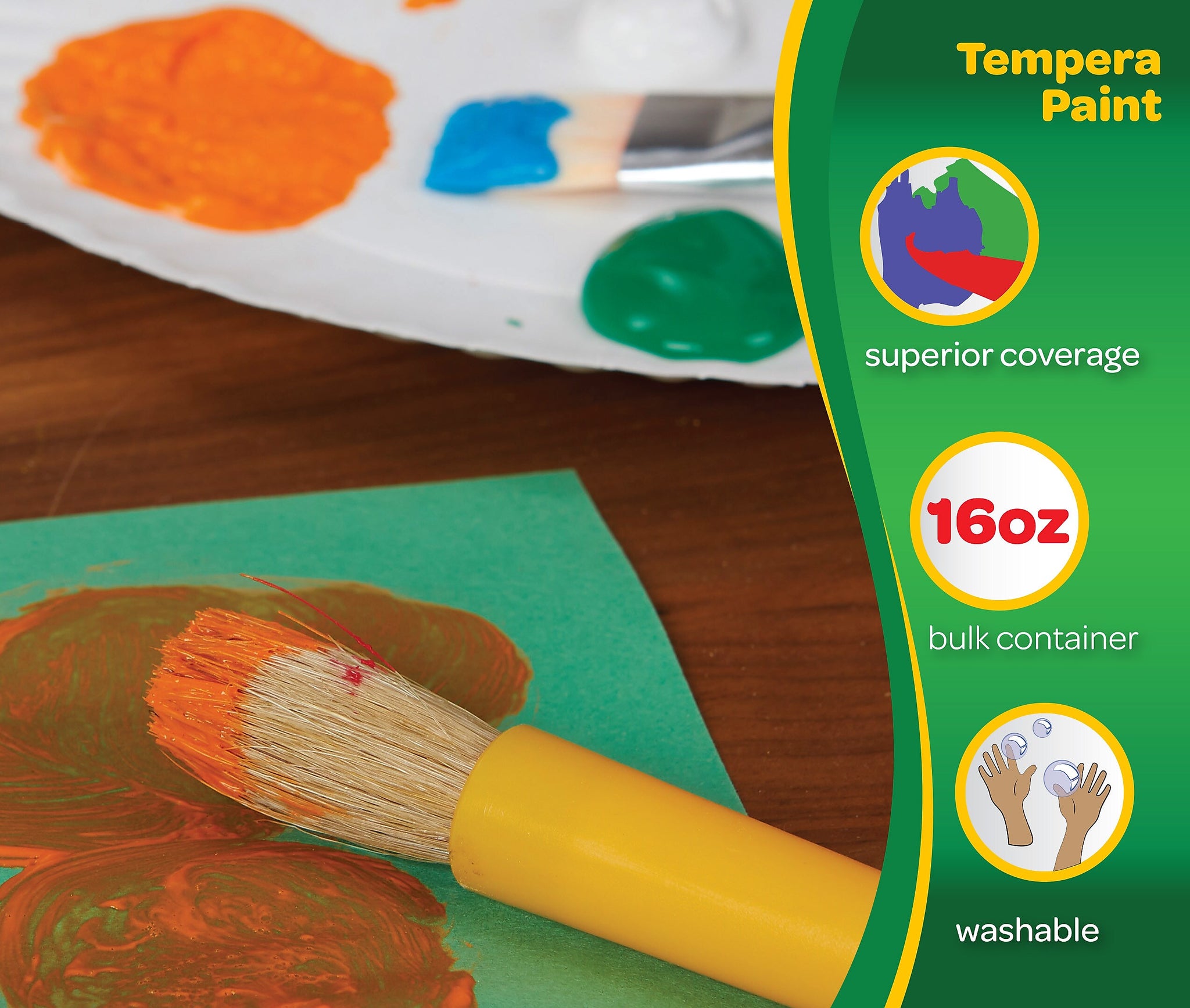 Crayola Premier Tempera Paint, Black, 16 oz.