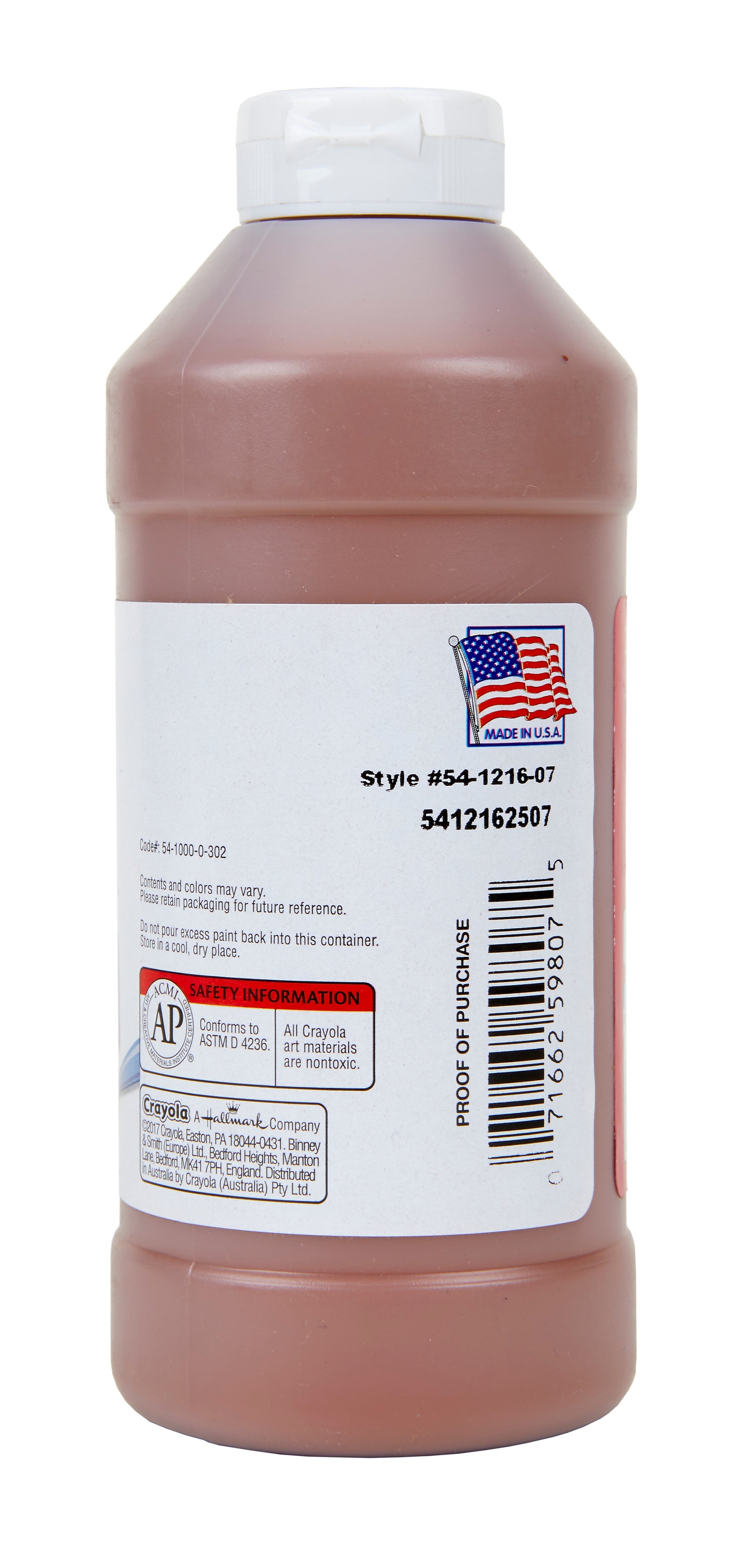 Crayola Premier Tempera Paint, Brown, 16 oz.