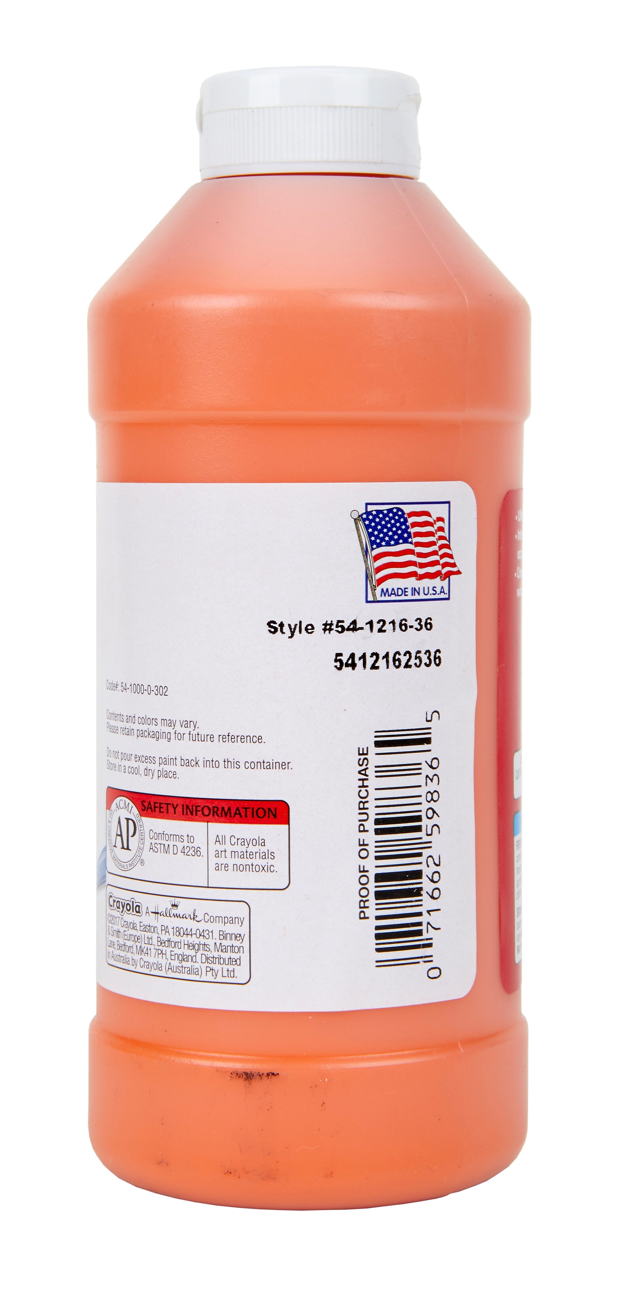 Crayola Premier Tempera Paint, Orange, 16 oz.