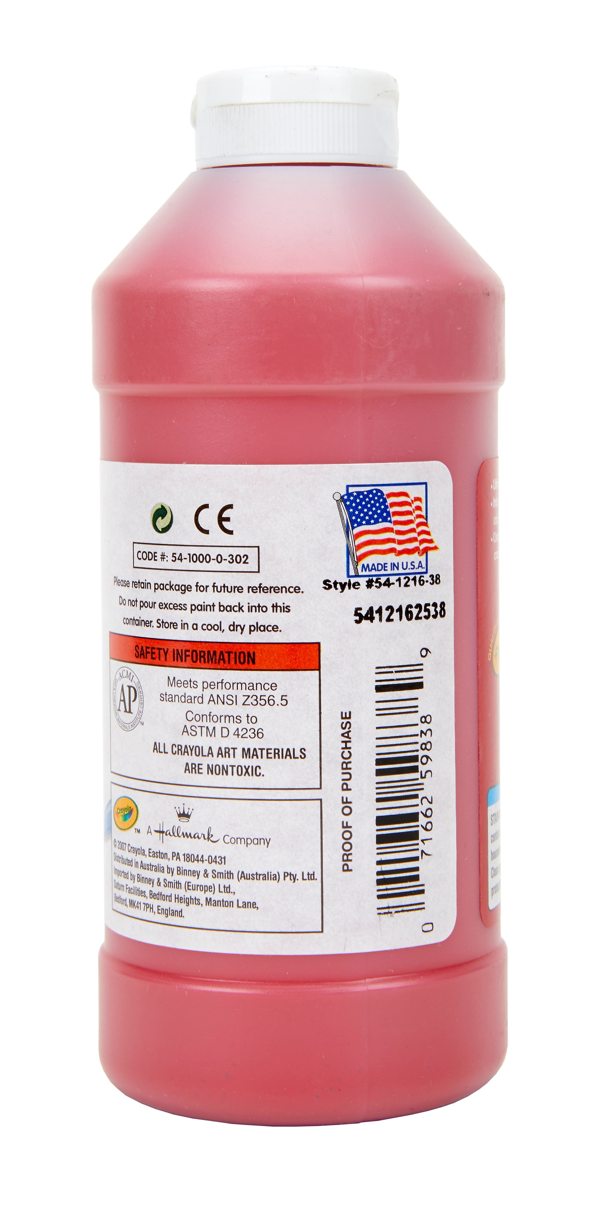 Crayola Premier Tempera Paint, Red, 16 oz.