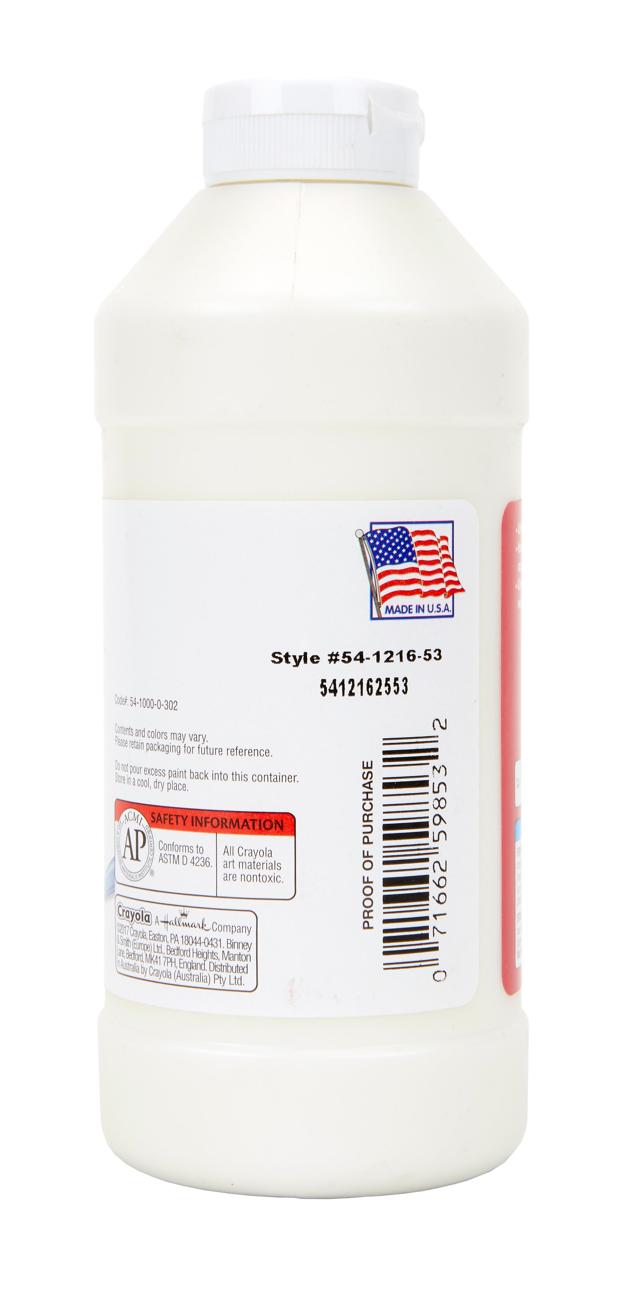 Crayola Premier Tempera Paint, White, 16 oz.