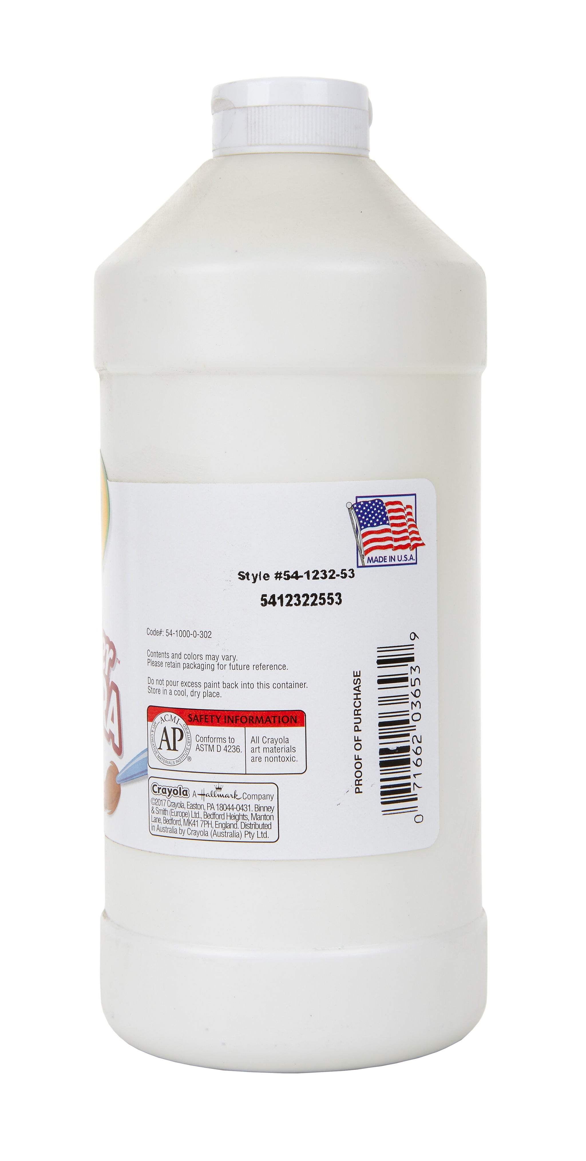 Crayola Premier Tempera Paint, White, 32 oz.