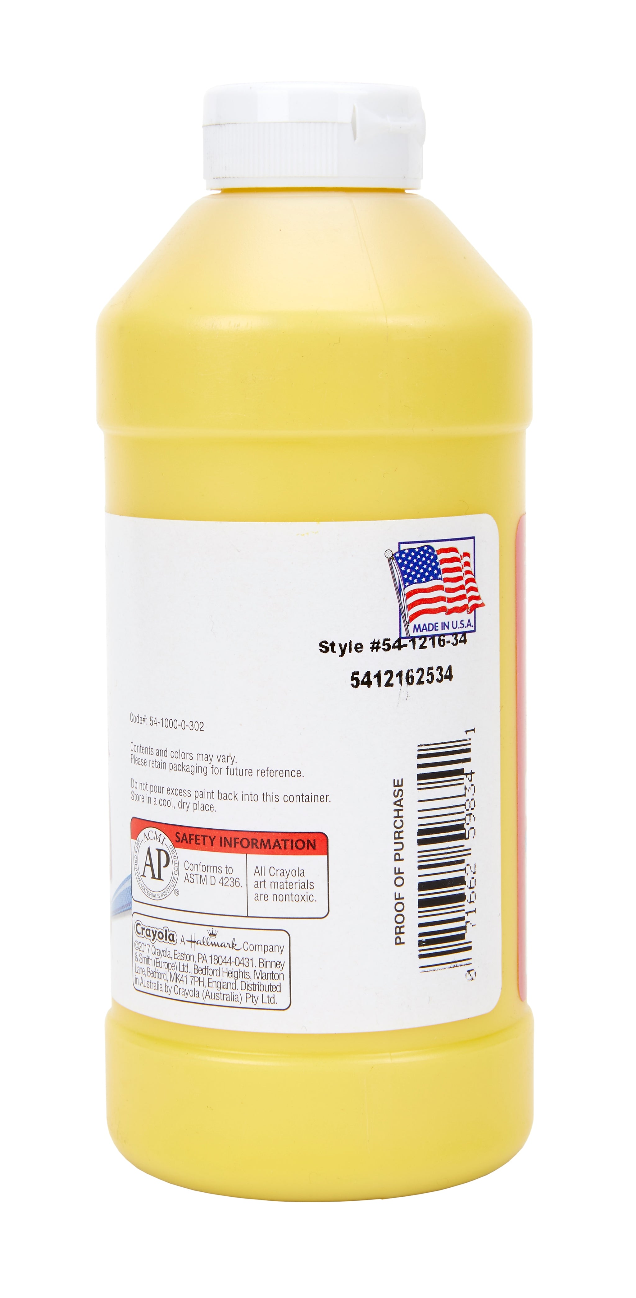 Crayola Premier Tempera Paint, Yellow, 16 oz.