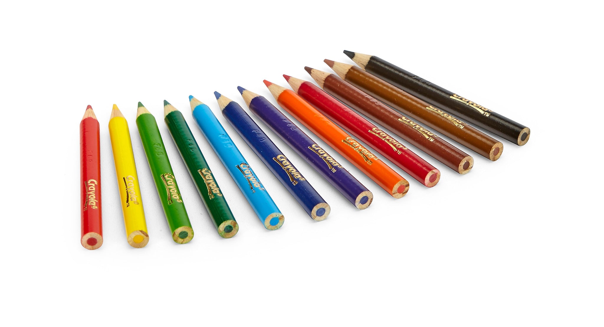 Crayola Short Barrel Colored Pencils, Assorted Colors, 12/Box