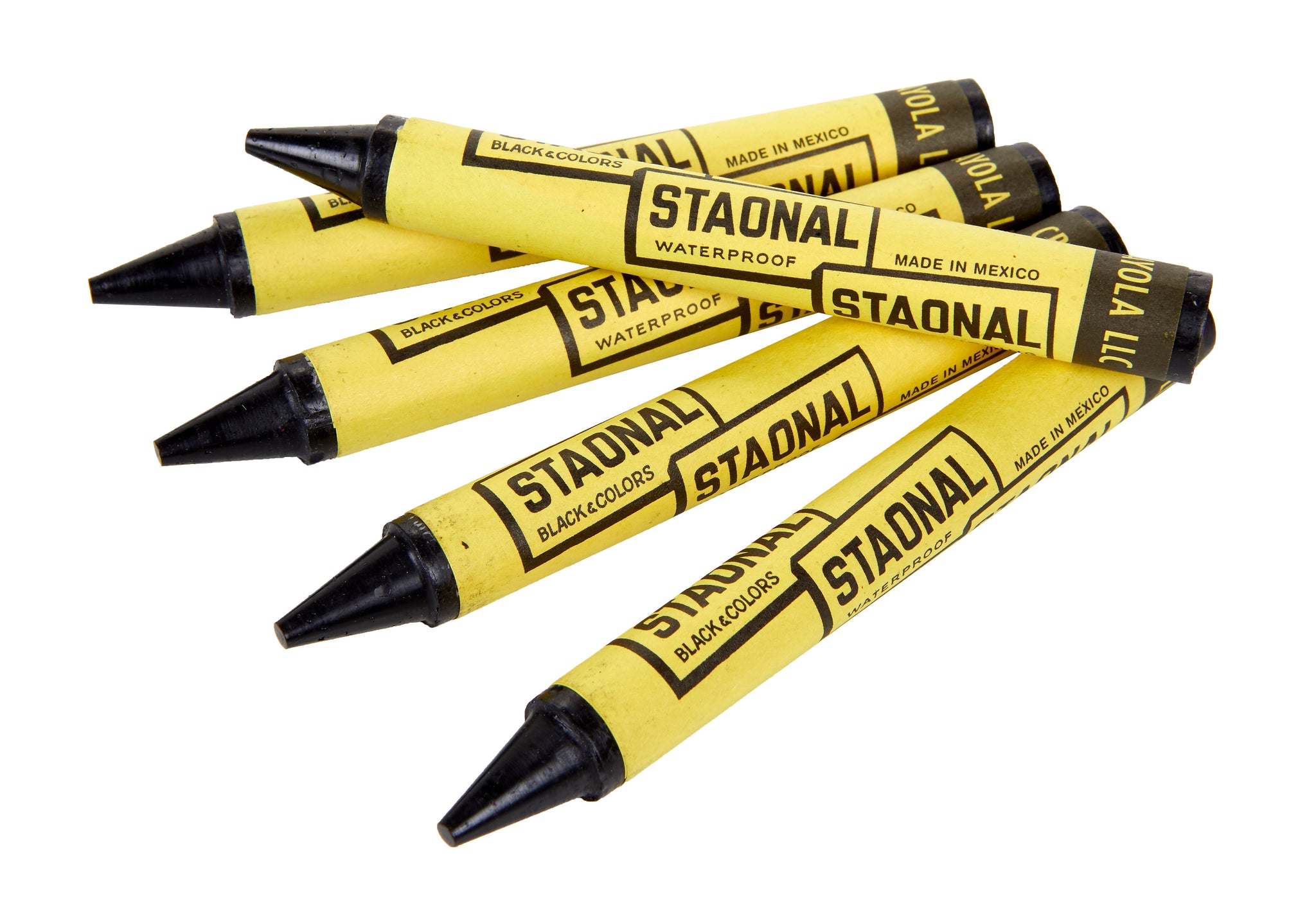 Crayola Staonal Marking Crayons, Black, 8/Box