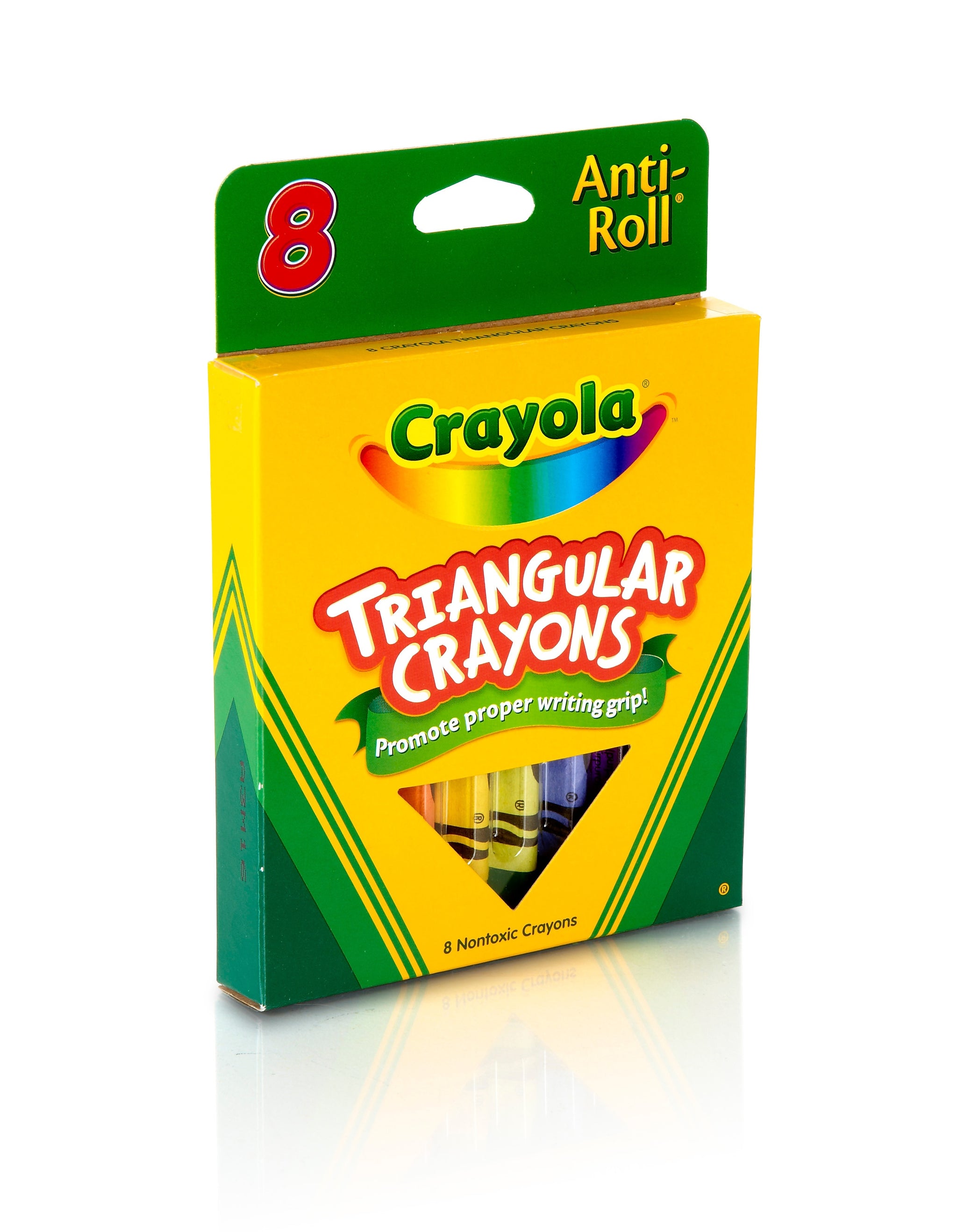 Crayola Triangular Crayons, Assorted Colors, 8/Box