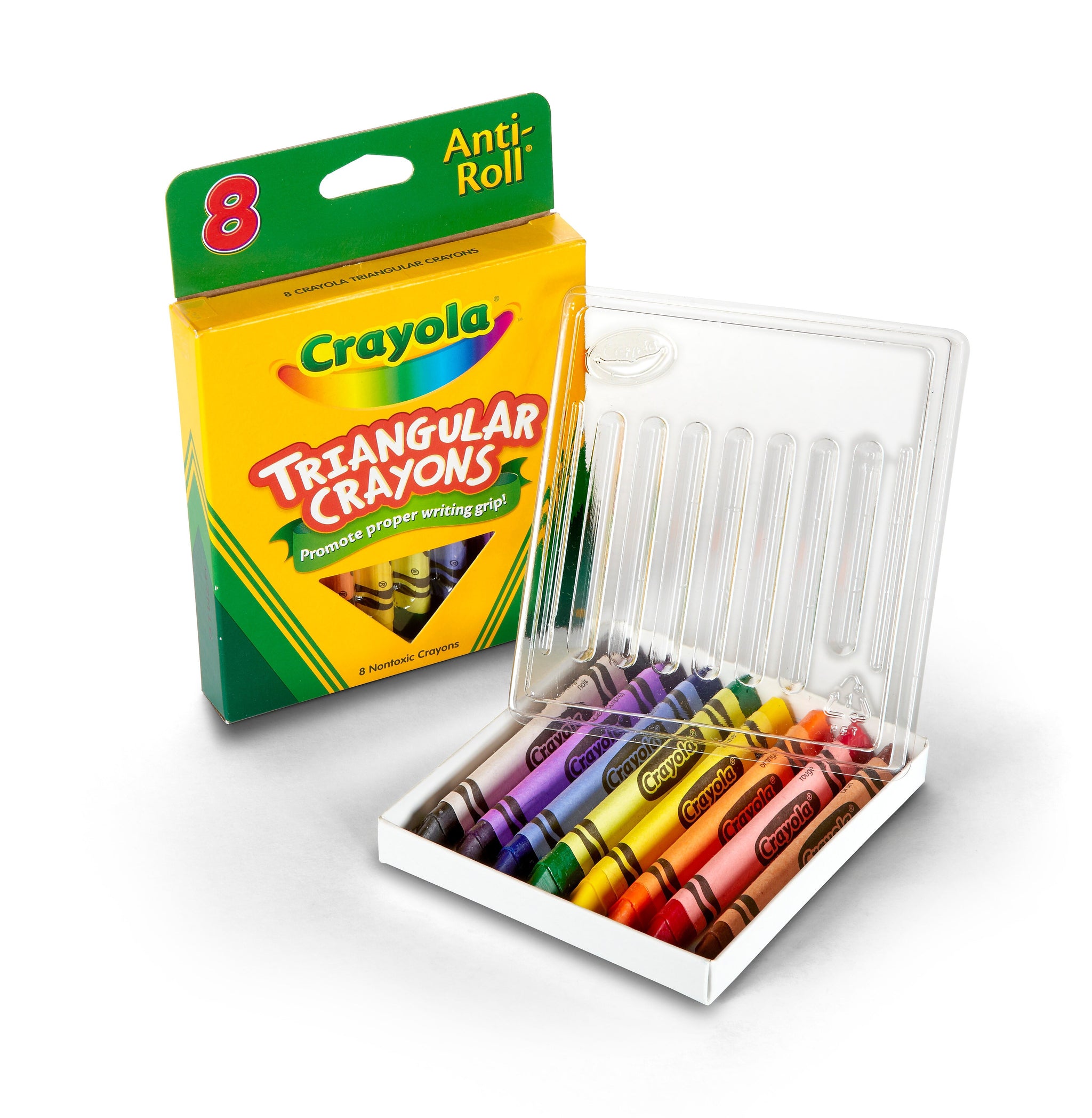 Crayola Triangular Crayons, Assorted Colors, 8/Box